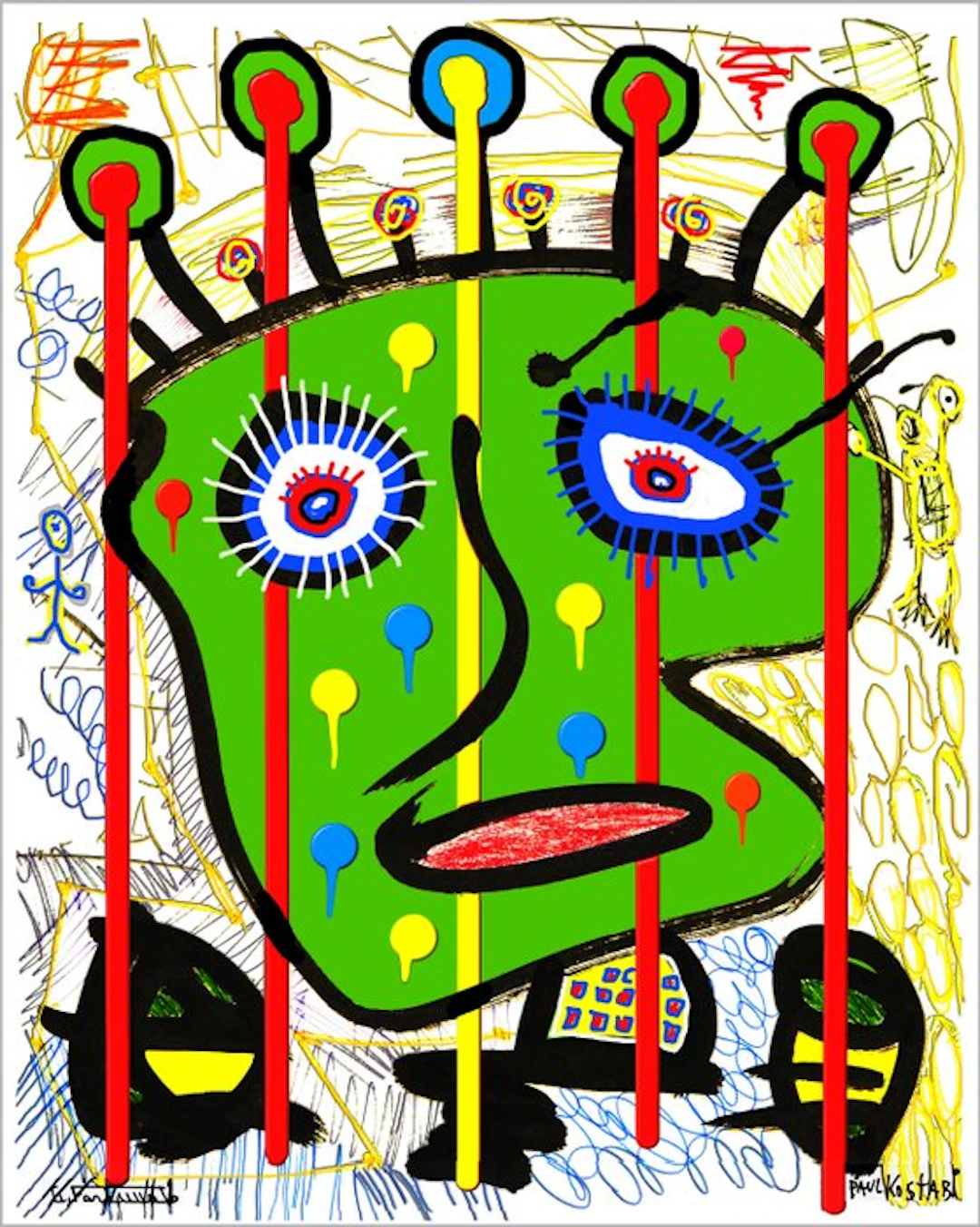 Paul Kostabi (1962) Giuseppe Fortunato - Italia (1956) - KF1525
