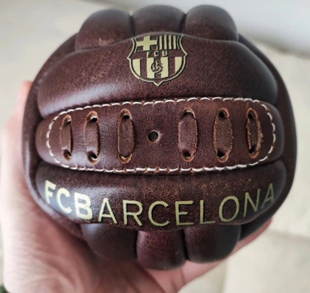 Vintage leather soccer ball