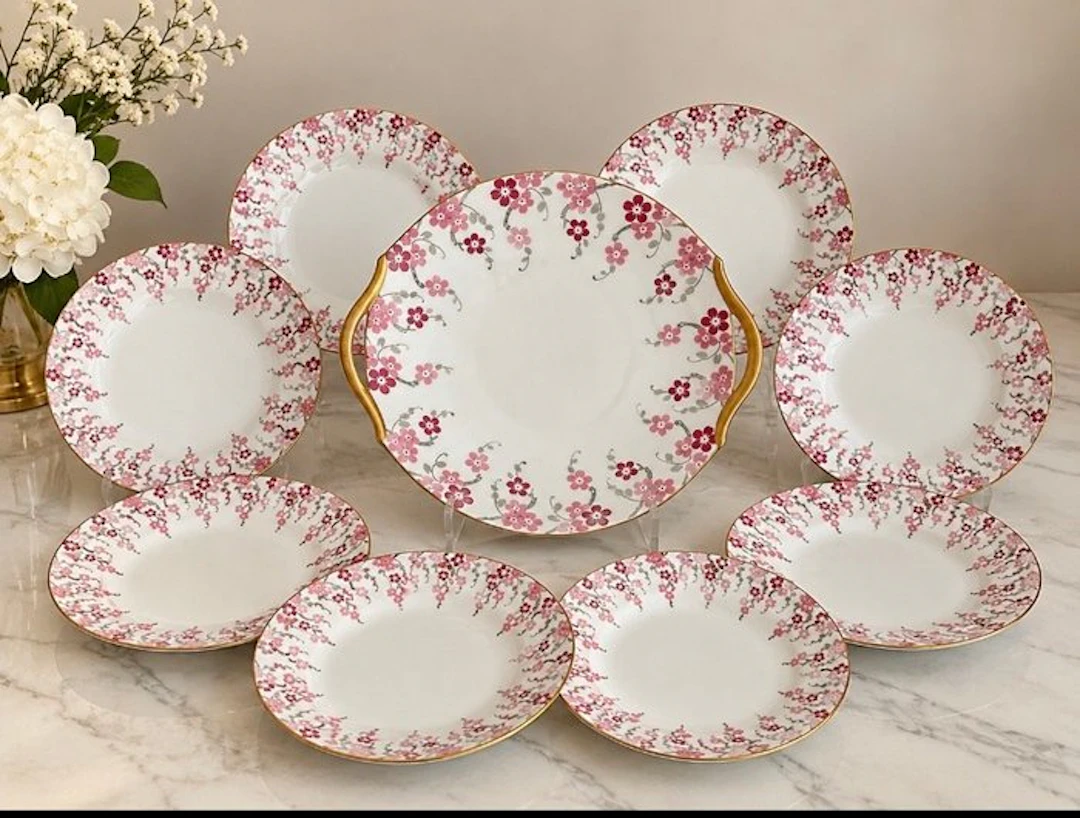 Raynaud & Co. - Pastry/cake set - Porcelain - Raynaud & Co. Limoges Por