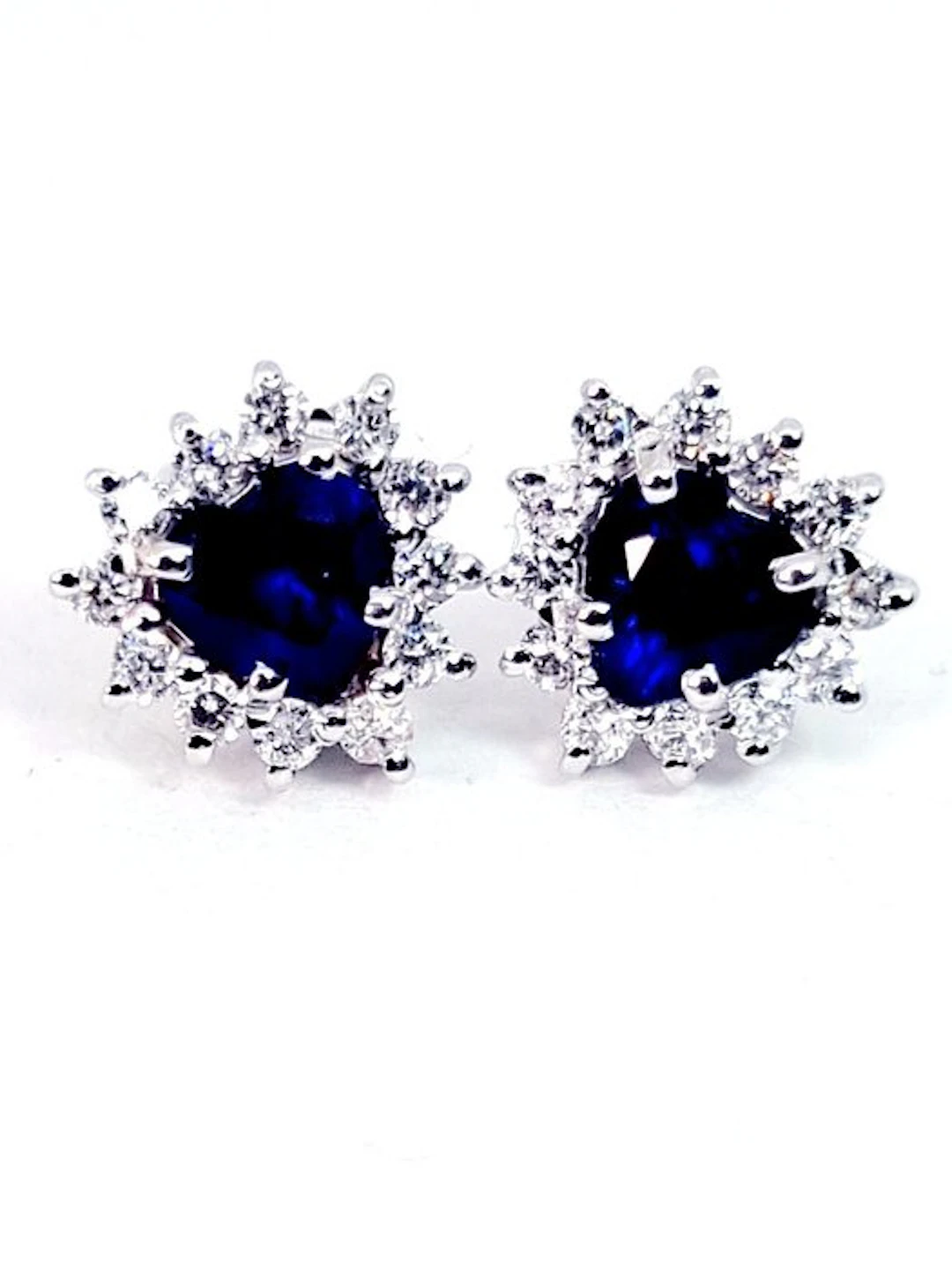 Earrings - 18 kt. White gold Ruby - Diamond
