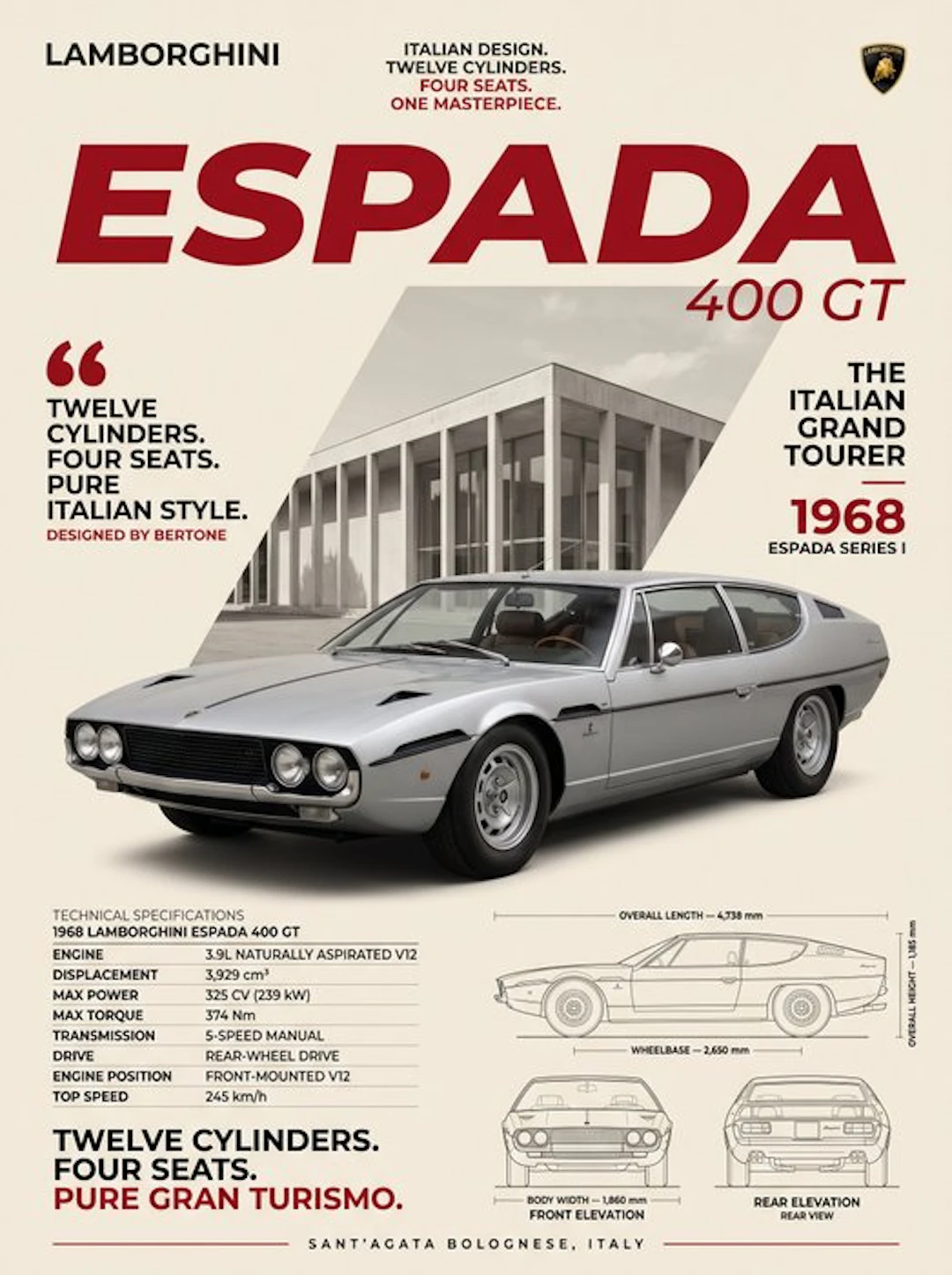 Shmidt.Art - Lamborghini - ESPADA 400 GT - 1960s