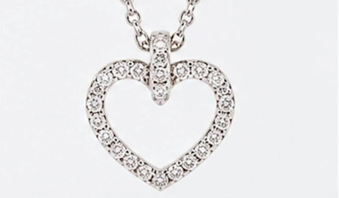 Necklace with pendant - 18 kt. White gold - 0.83ct. tw. - Diamond