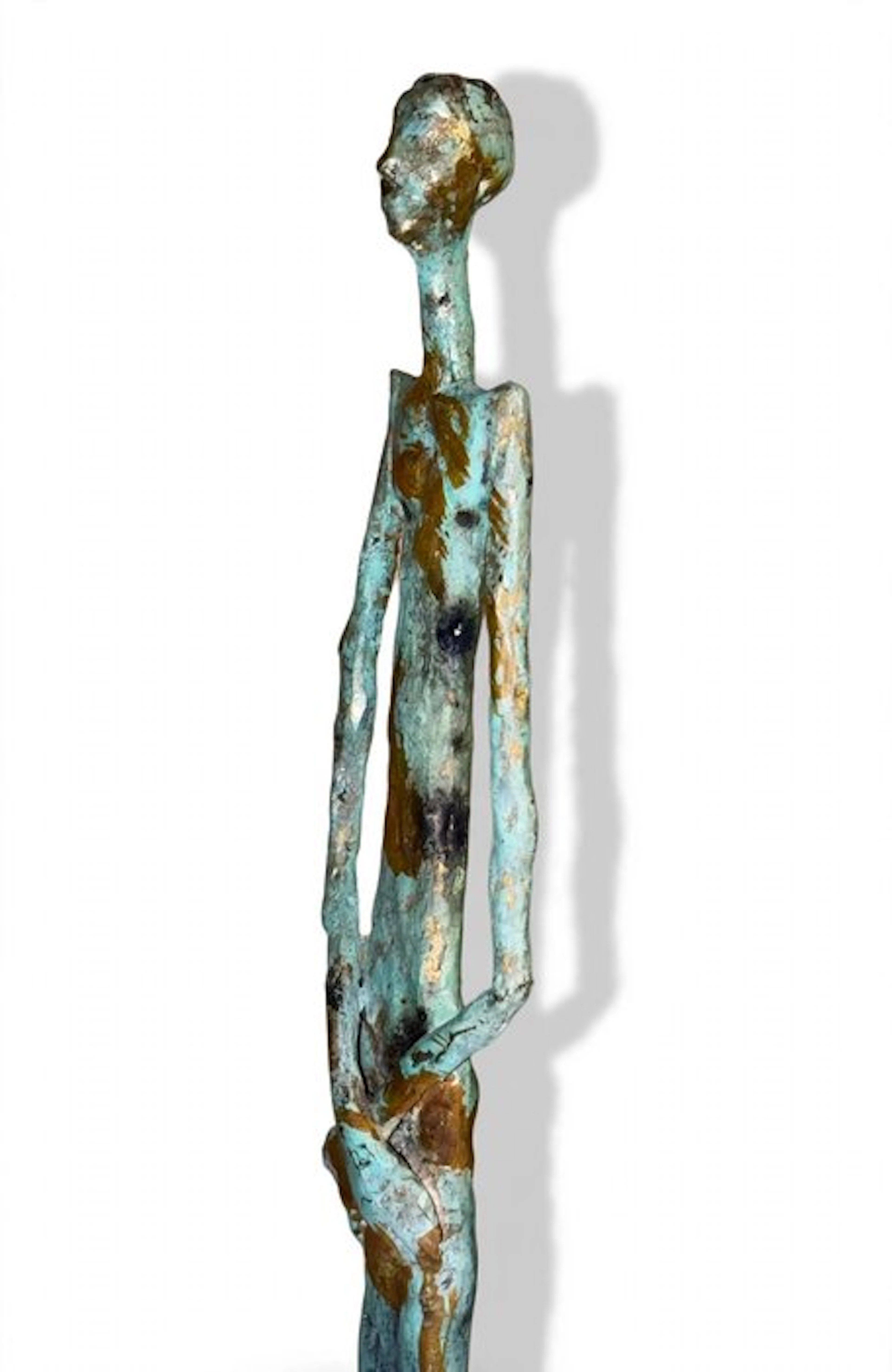 Abdoulaye Derme - Sculpture, Homme élancée - 100 cm - Bronze