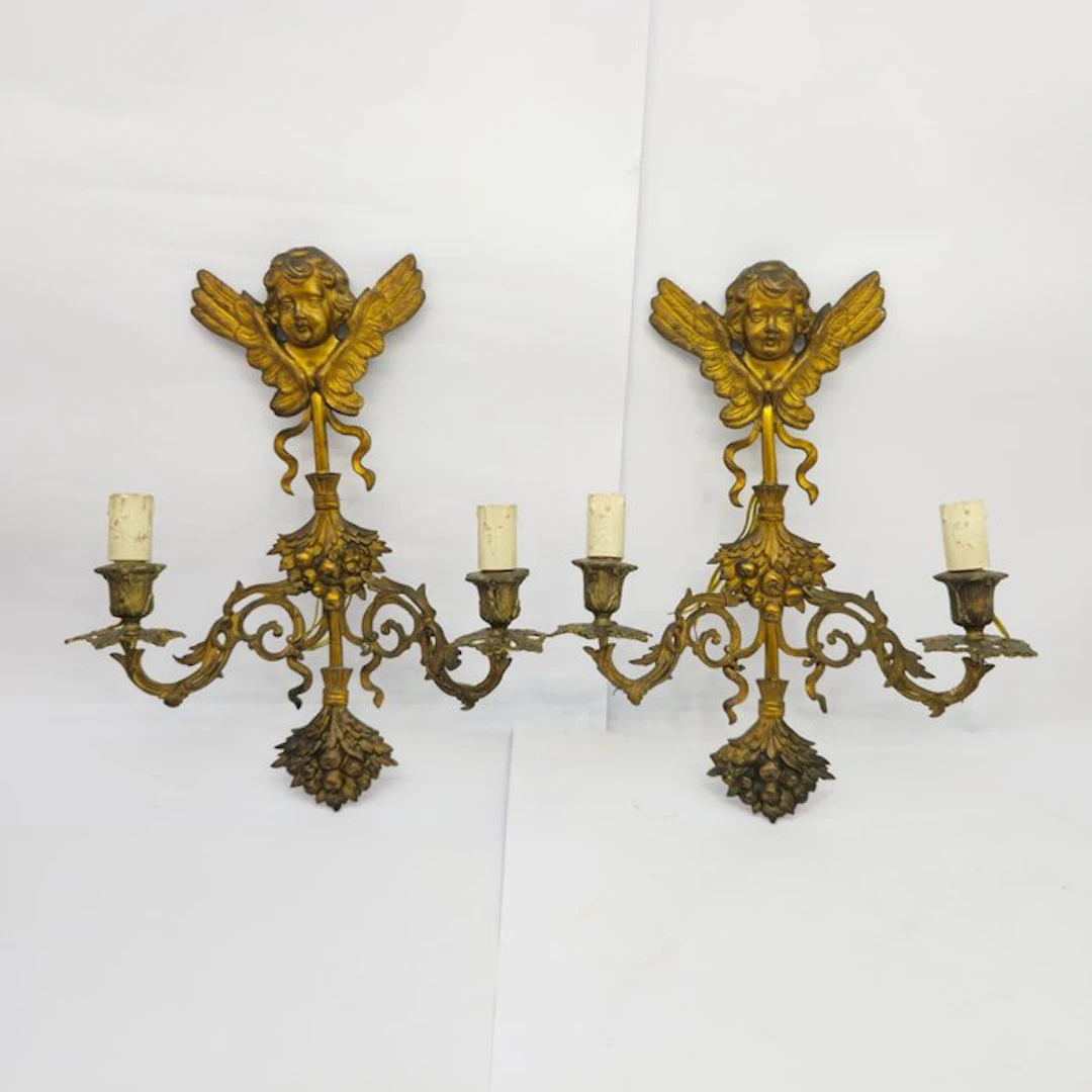 Wall sconce - Bronze - Pair of wall lamps