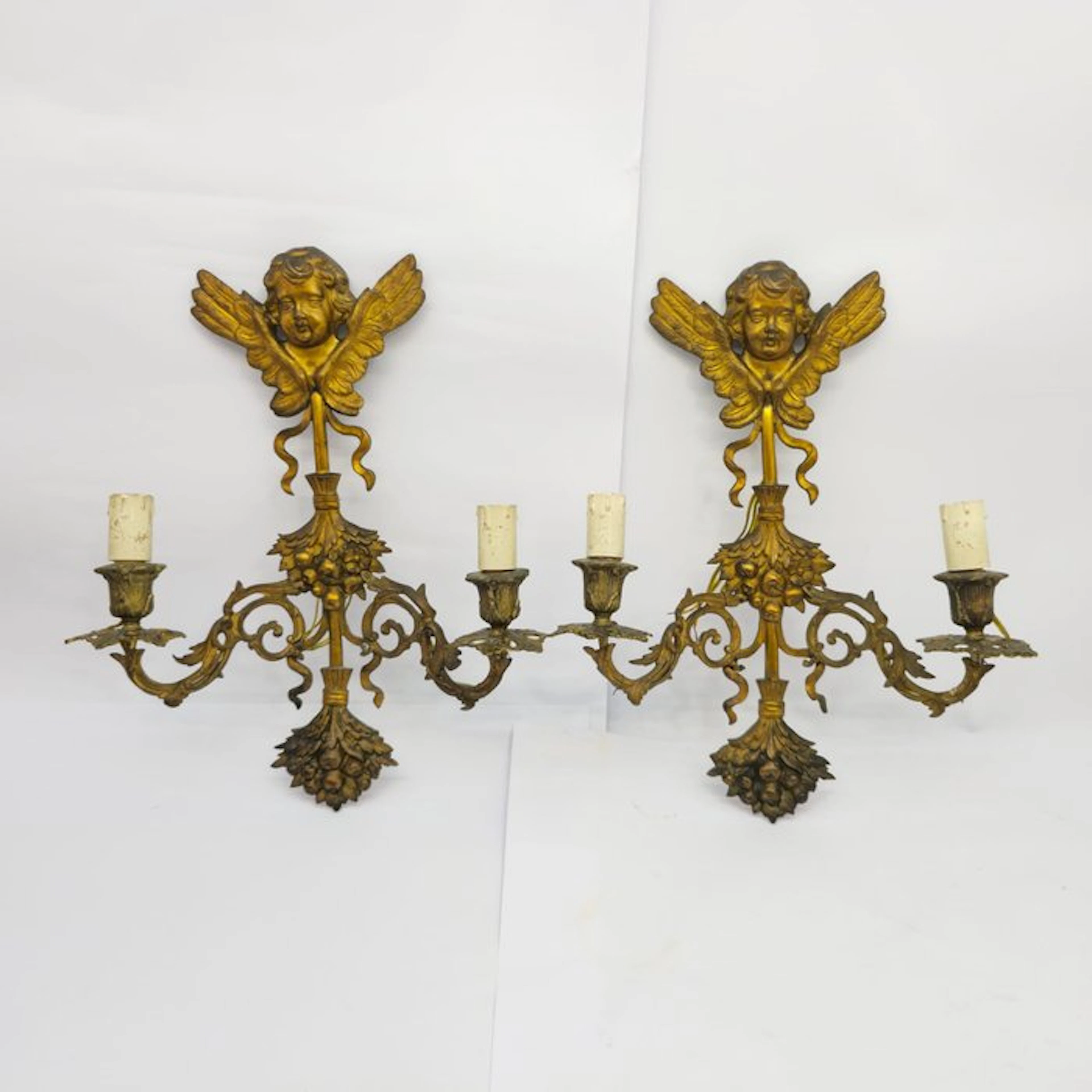 Wall sconce - Bronze - Pair of wall lamps