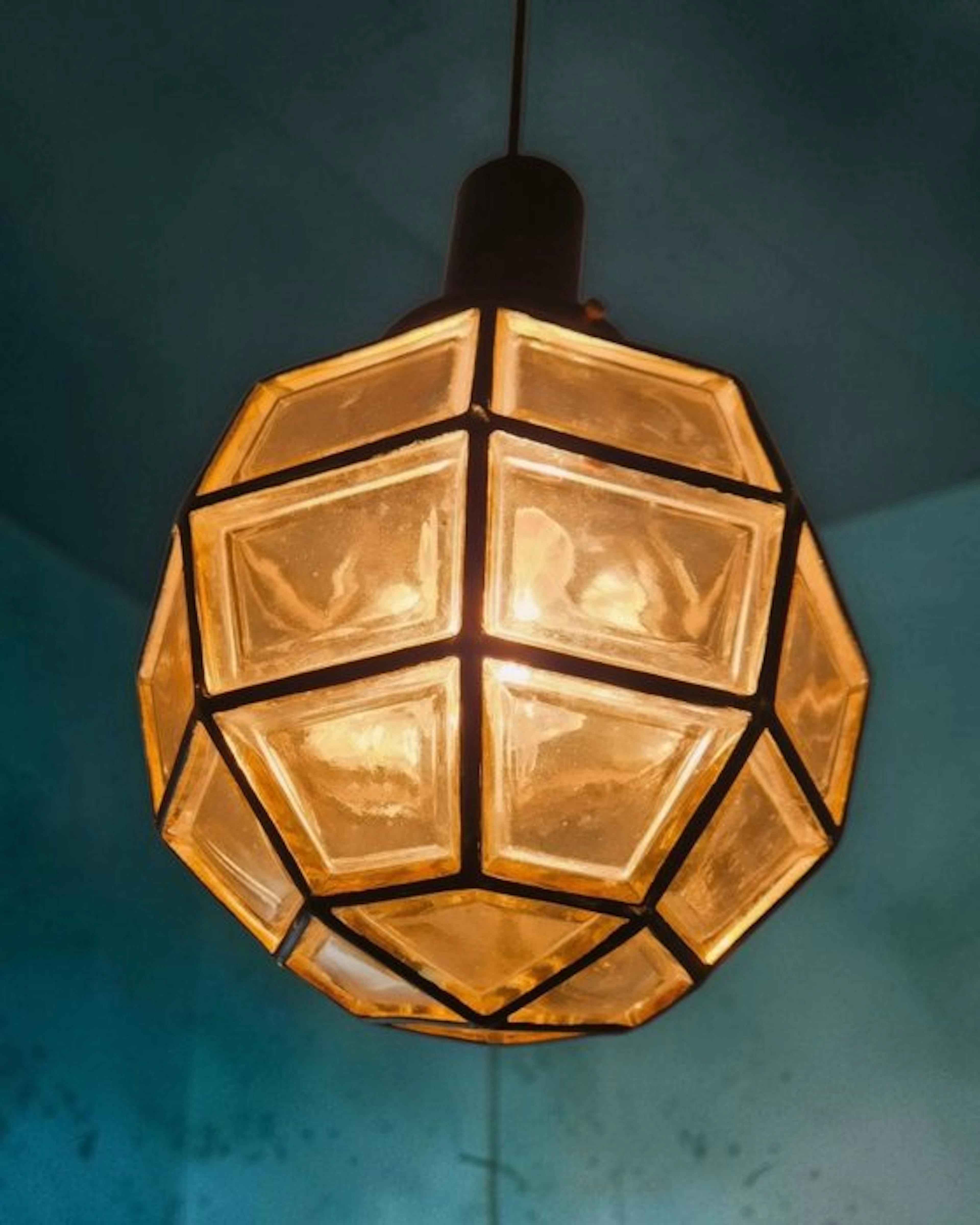 Limburg Glashütte - Caged ceiling lamp - Stained glass