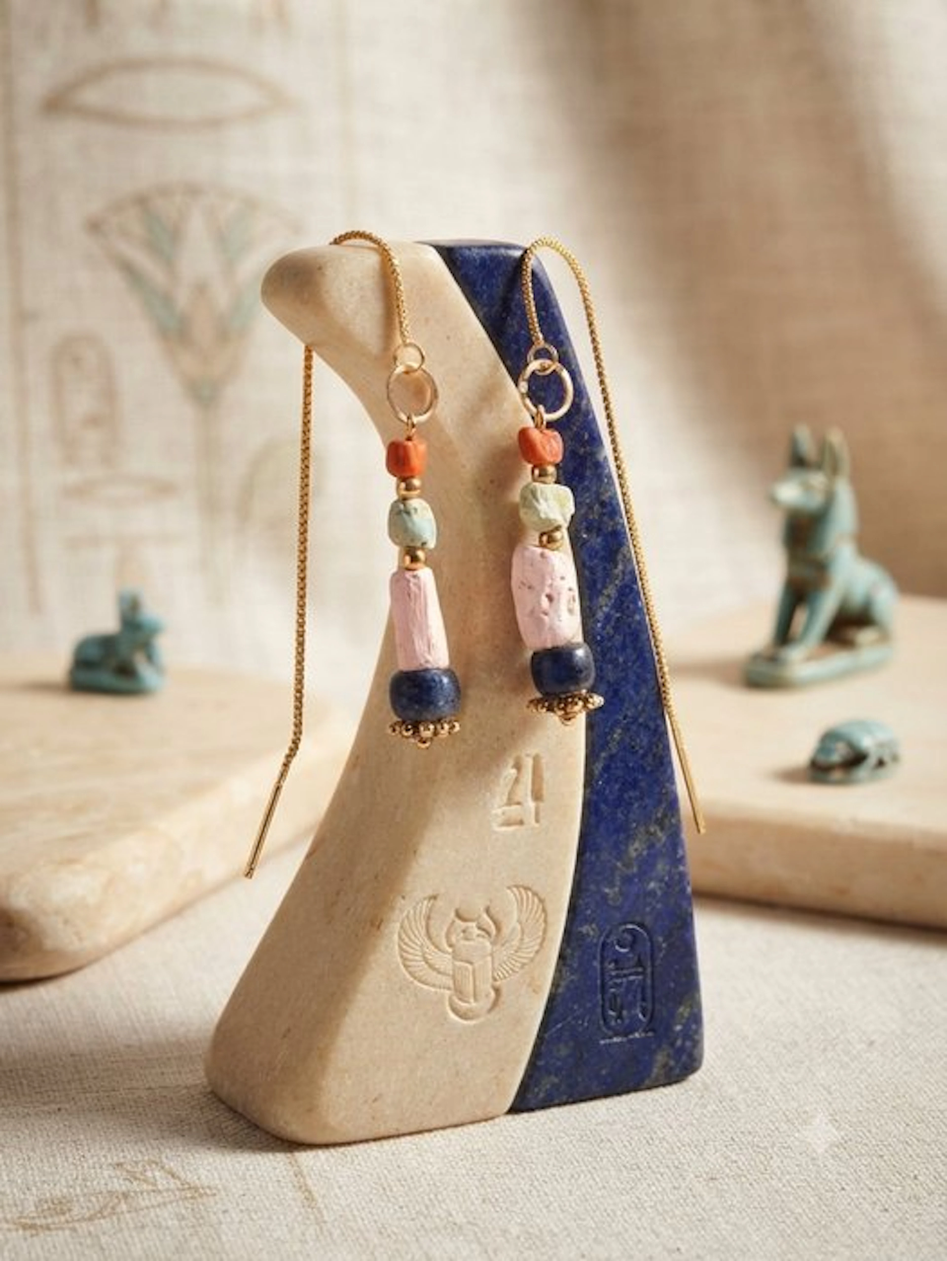 Ancient Egyptian Gold-plated Drop earrings...