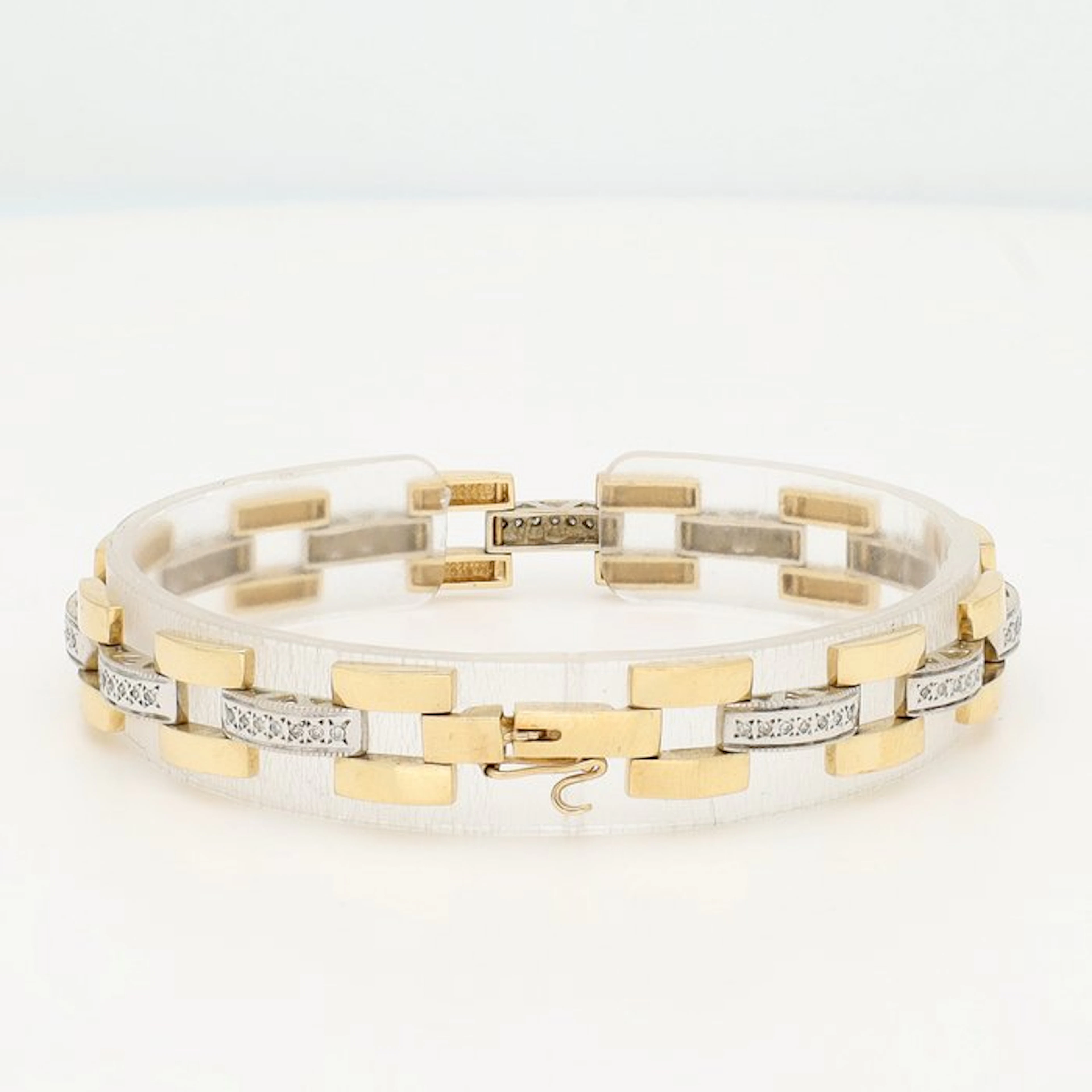 Bracelet - 14 kt. Yellow gold, White gold Diamond (Natural)