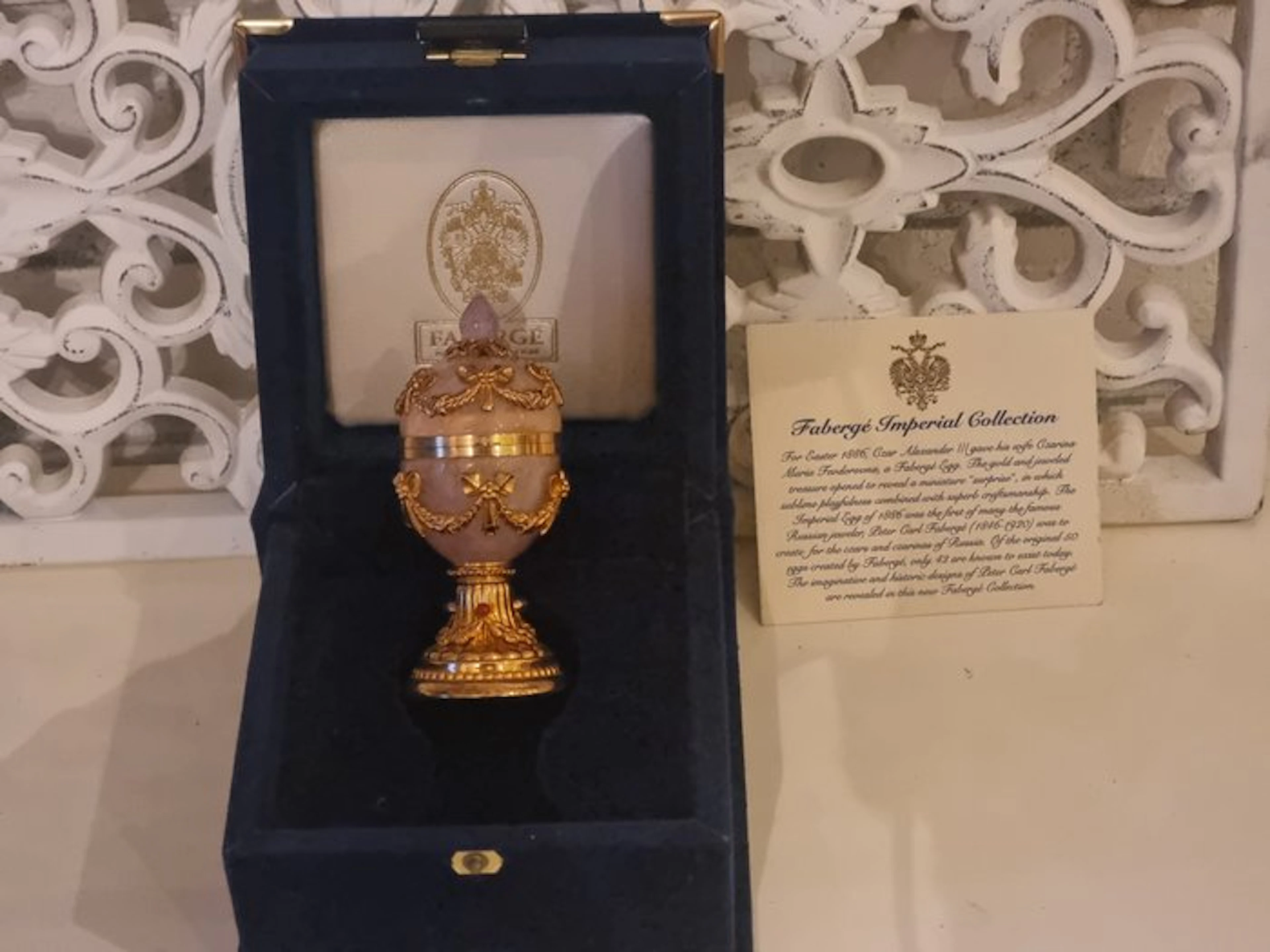Fabergé egg - Fabergé style - Imperial Laurier Rose...