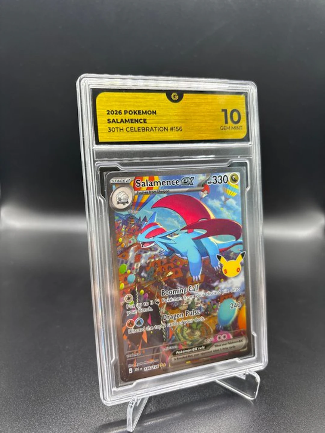 Pokémon - 1 Graded card - Salamence 156 30TH Anniverary Alternate art - GG 10