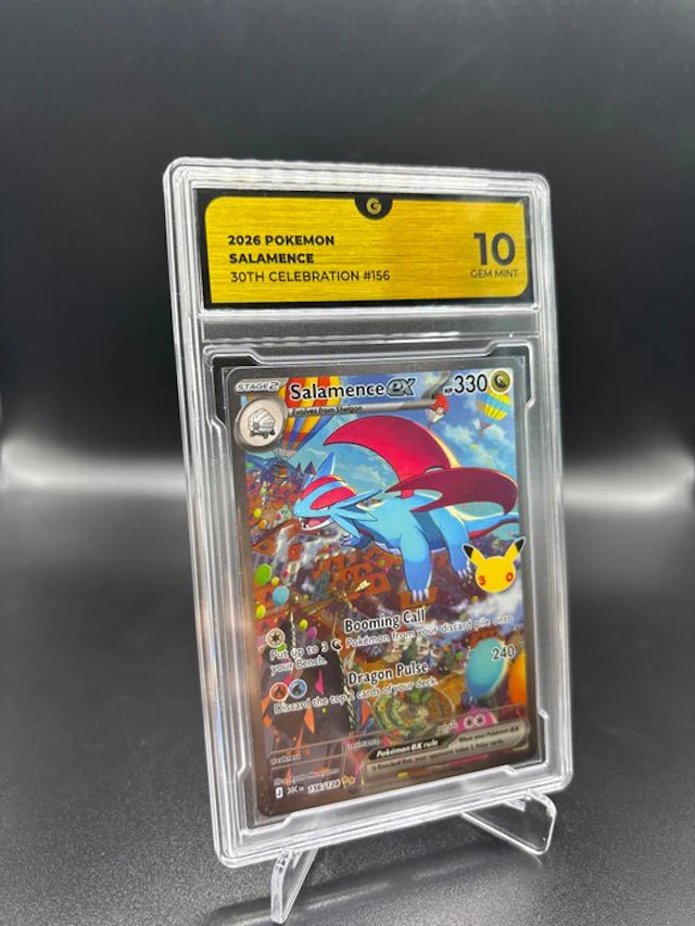Pokémon - 1 Graded card - Salamence 156 30TH Anniverary Alternate art - GG 10