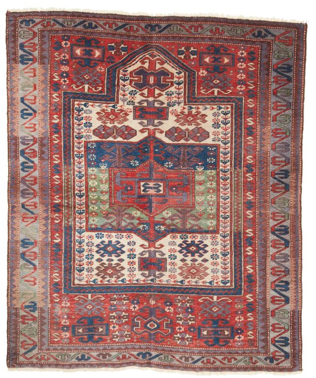 Shirwan - Kazak - Rug - 117 cm - 98 cm - Caucasus - Antique ca. 1920