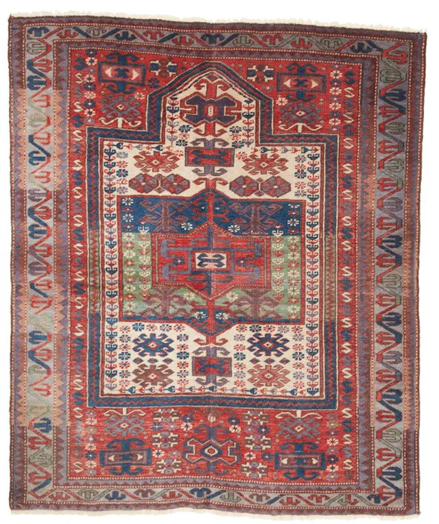 Shirwan - Kazak - Rug - 117 cm - 98 cm - Caucasus - Antique ca. 1920