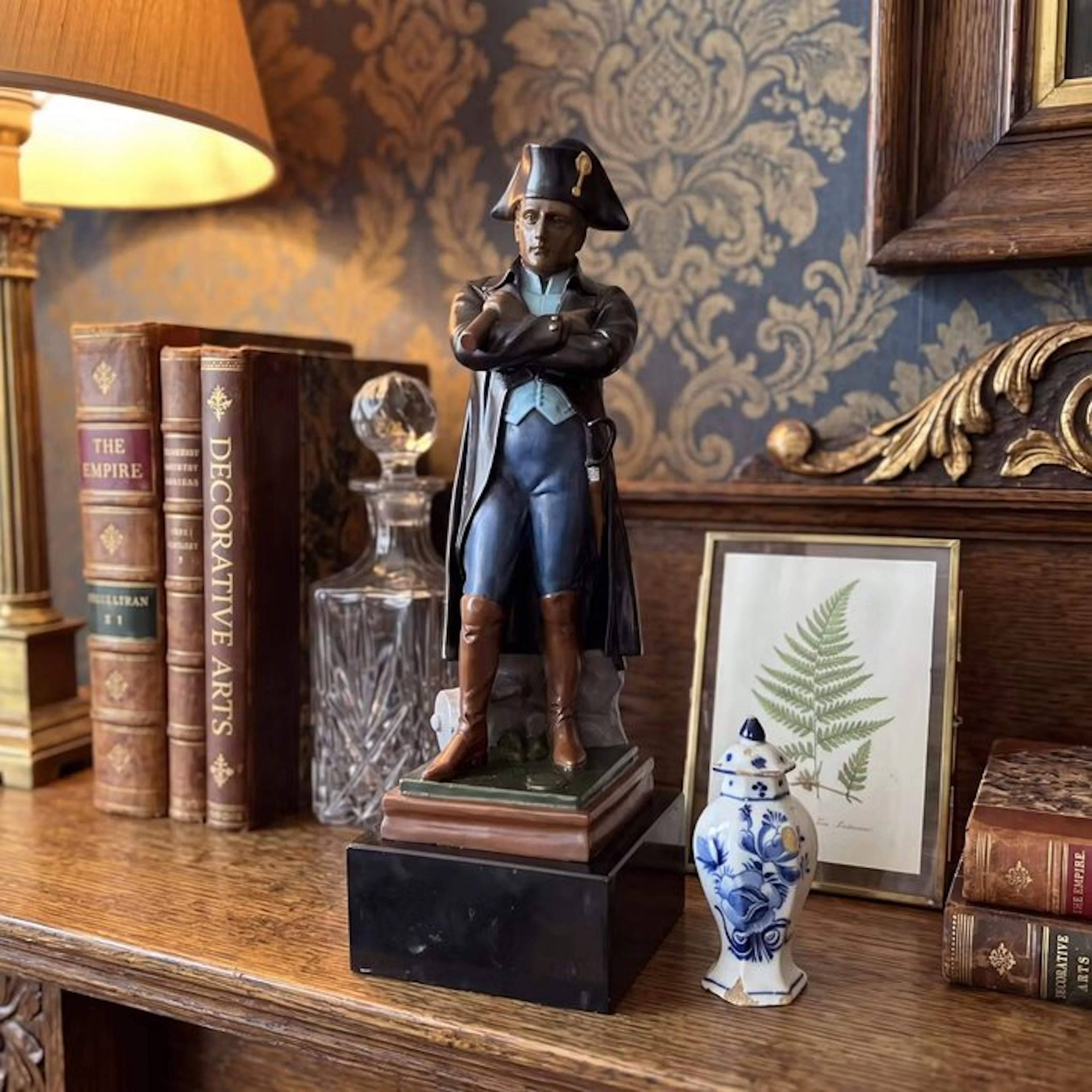 Statue, Napoleon 30 cm / 2.7 kg - 30.7 cm - Bronze, Marble