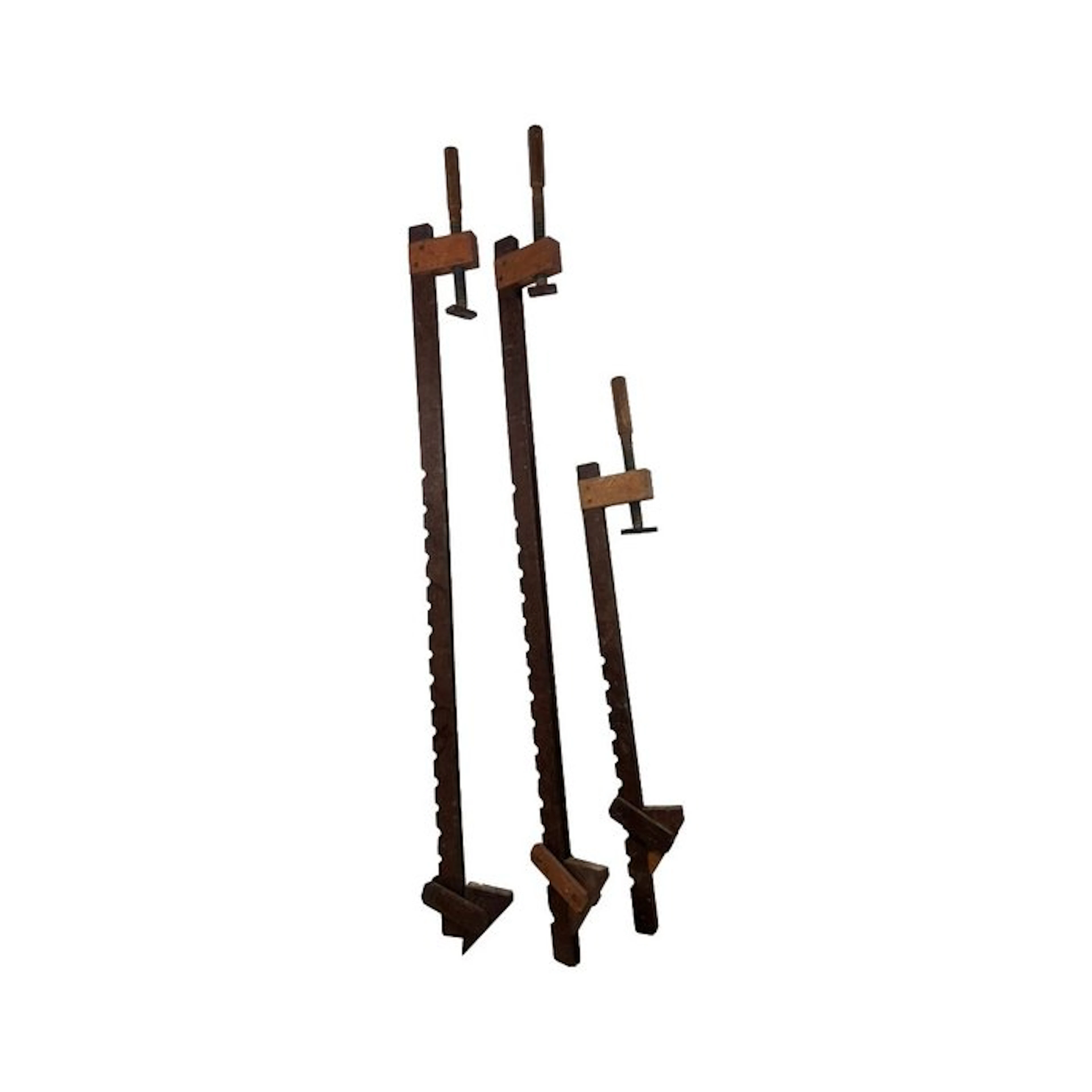 Working tool Antique - Long Wooden Clamps with Adjustable...