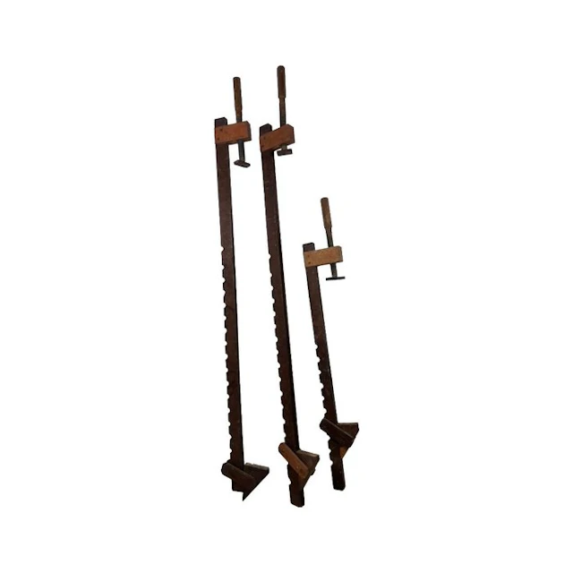 Working tool Antique - Long Wooden Clamps with Adjustable...