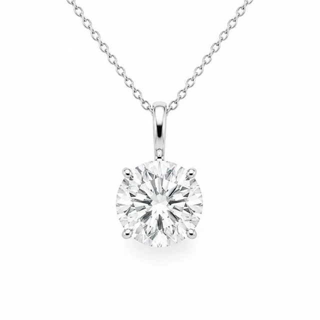 No reserve price - Pendant - 14 kt. White gold - 3.07ct. tw. Diamond