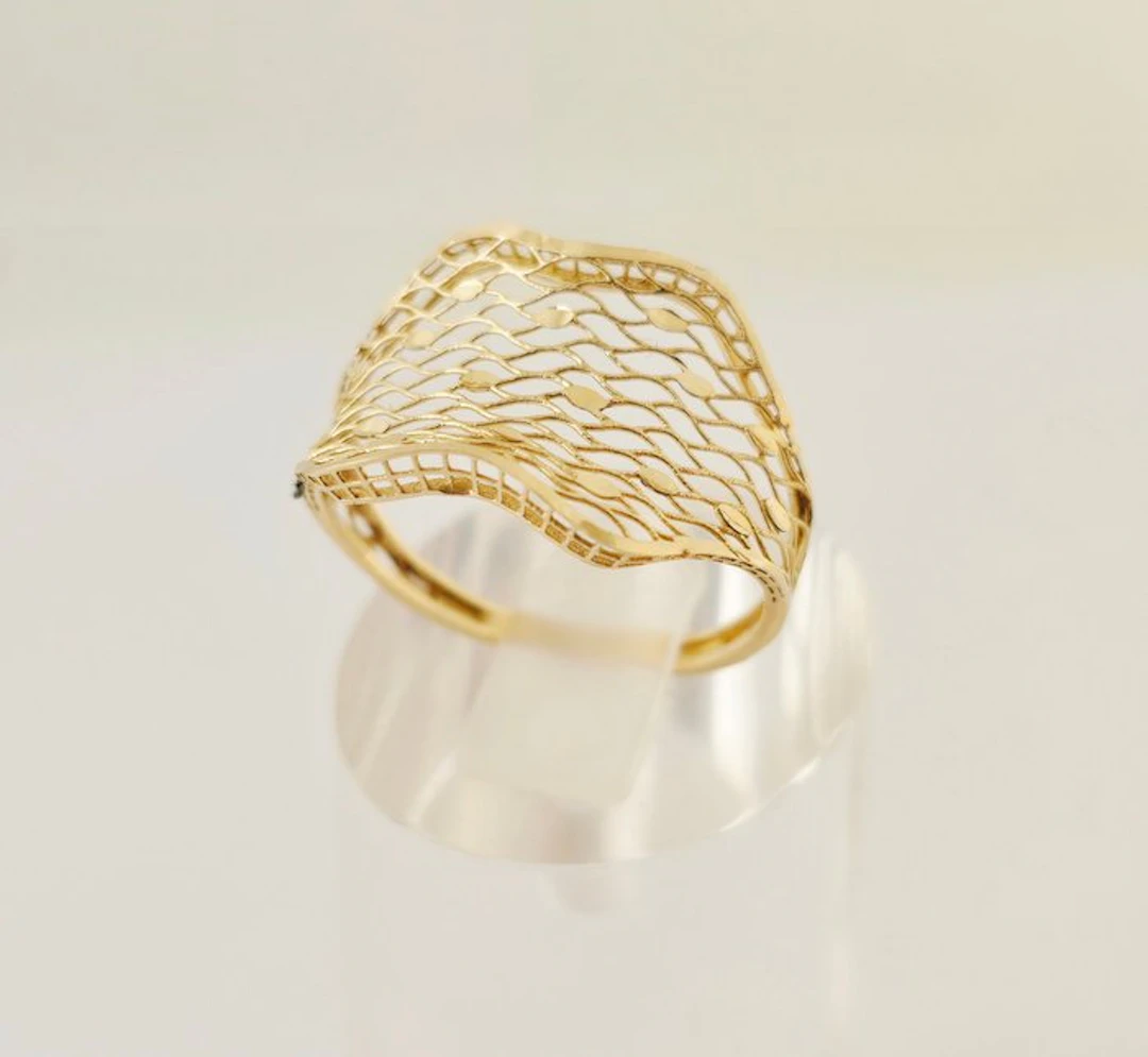 No reserve price - Ring - 14 kt. Yellow gold - Filigree cut