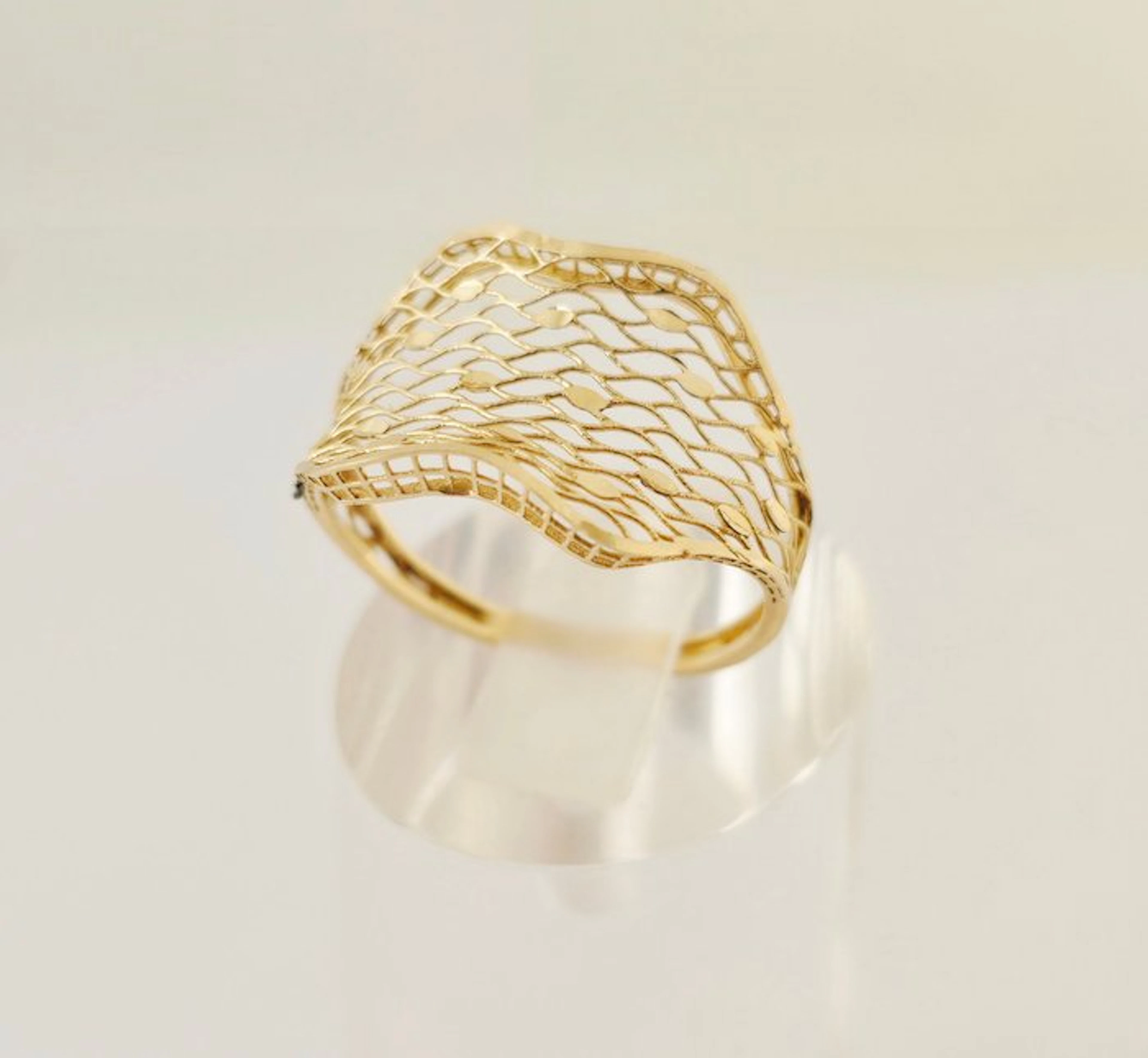 No reserve price - Ring - 14 kt. Yellow gold - Filigree cut
