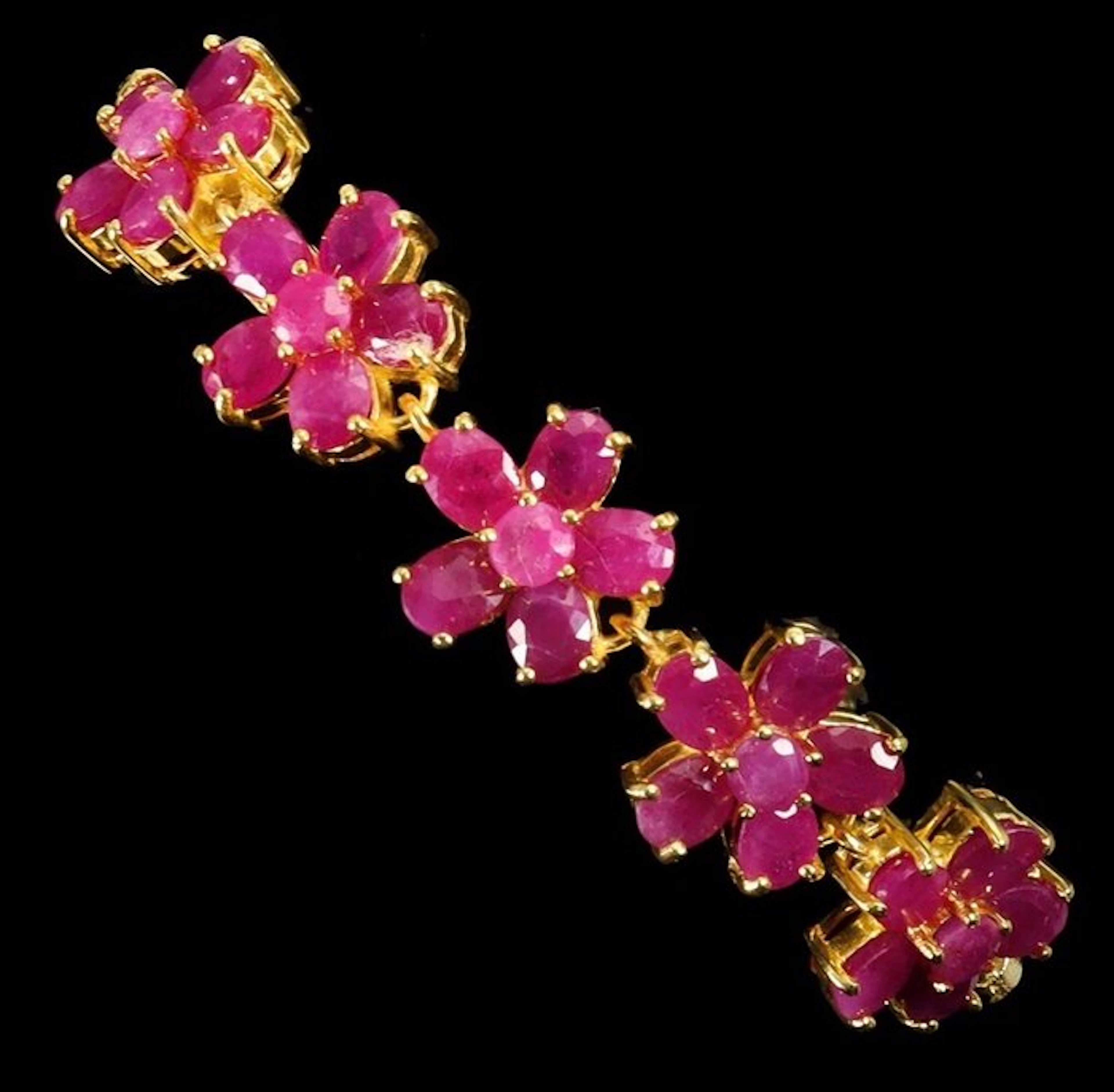 No reserve price - Bracelet 14K Yellow Gold Plated 925...
