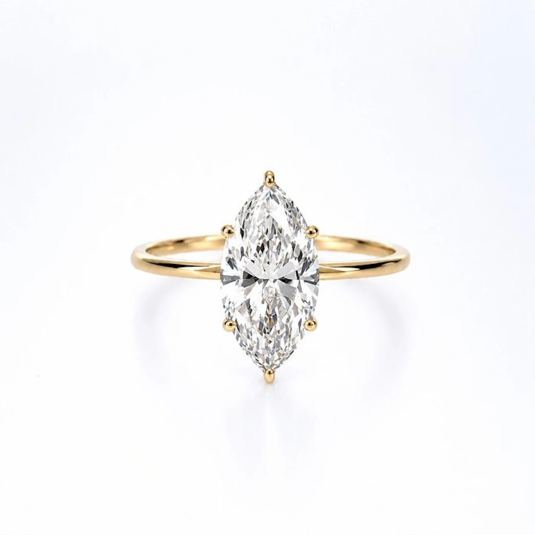 No reserve price - Ring - 14 kt. Yellow gold - 2.02ct. tw. Diamond (Lab-grown)