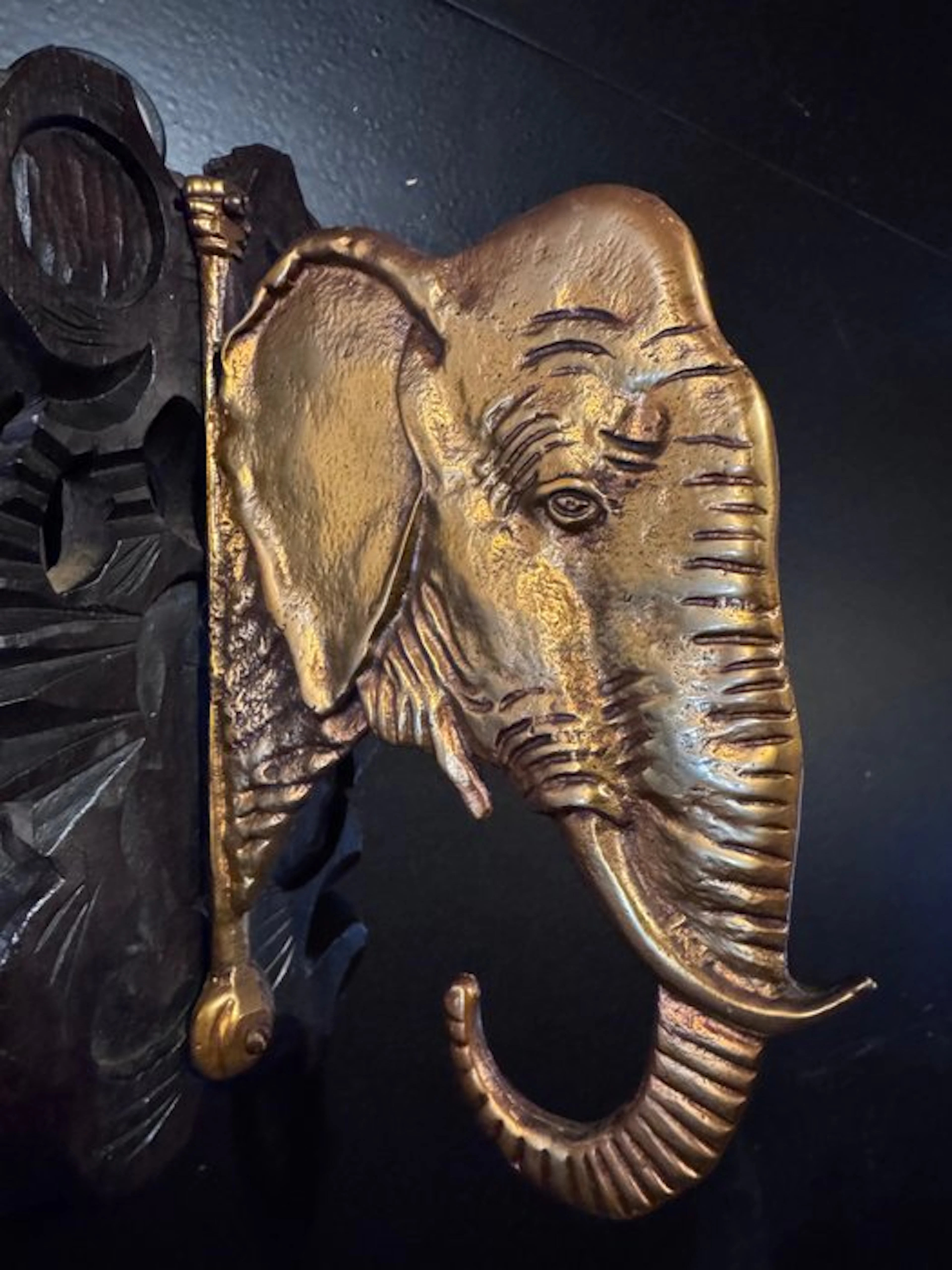 Coat rack - Brass - Art deco elephant