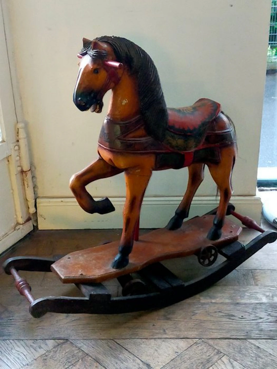 Rocking horse - Antikes Schaukelpferd aus Holz –...