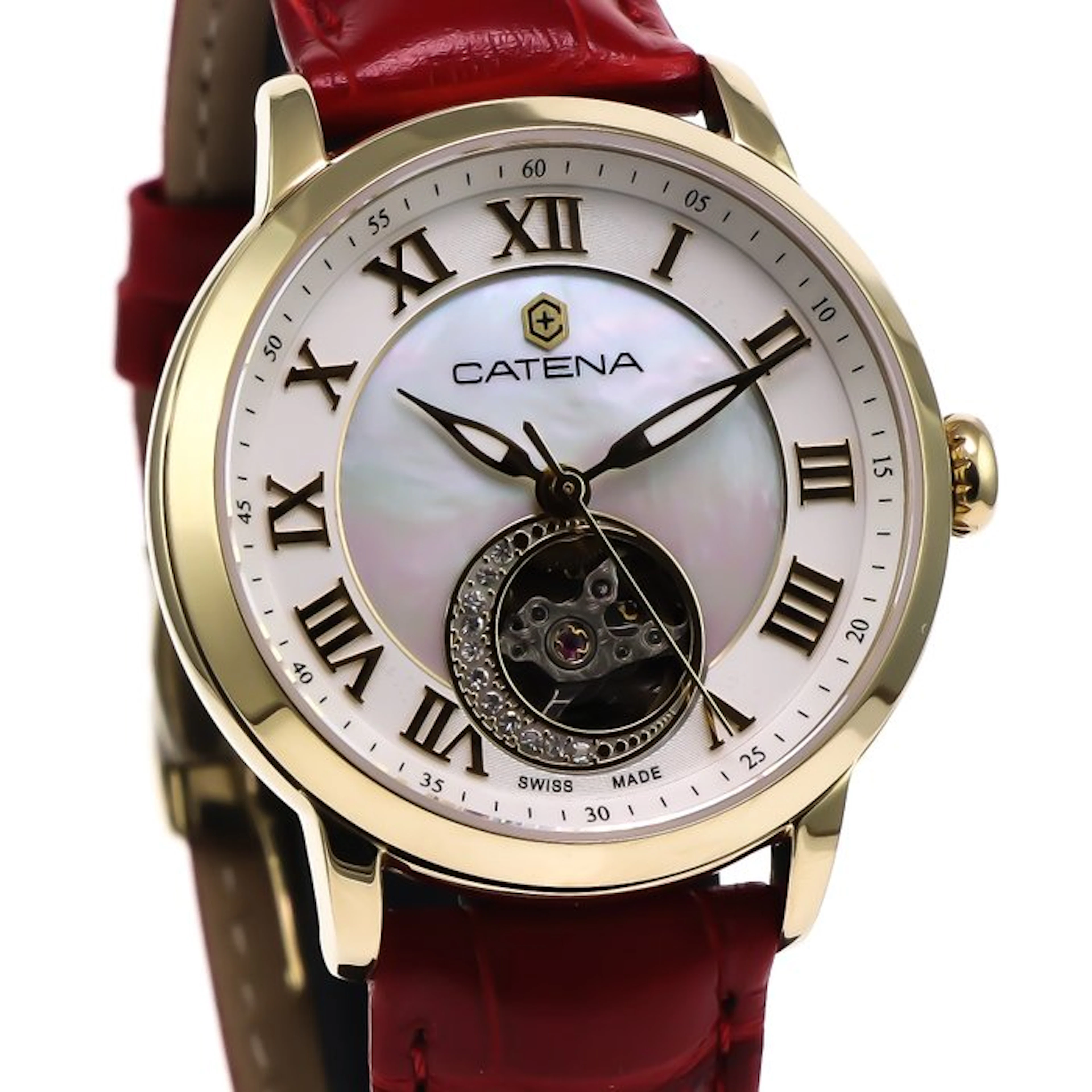 Catena - Swiss Made Watch Open Heart - CAD019-1BR - No...