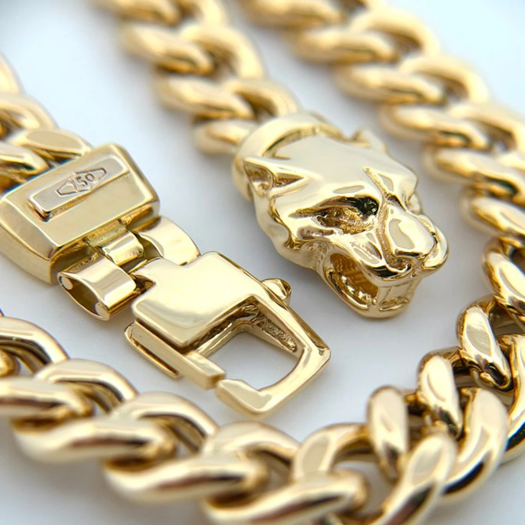 Necklace - 18 kt. Yellow gold - Panther - 50 cm