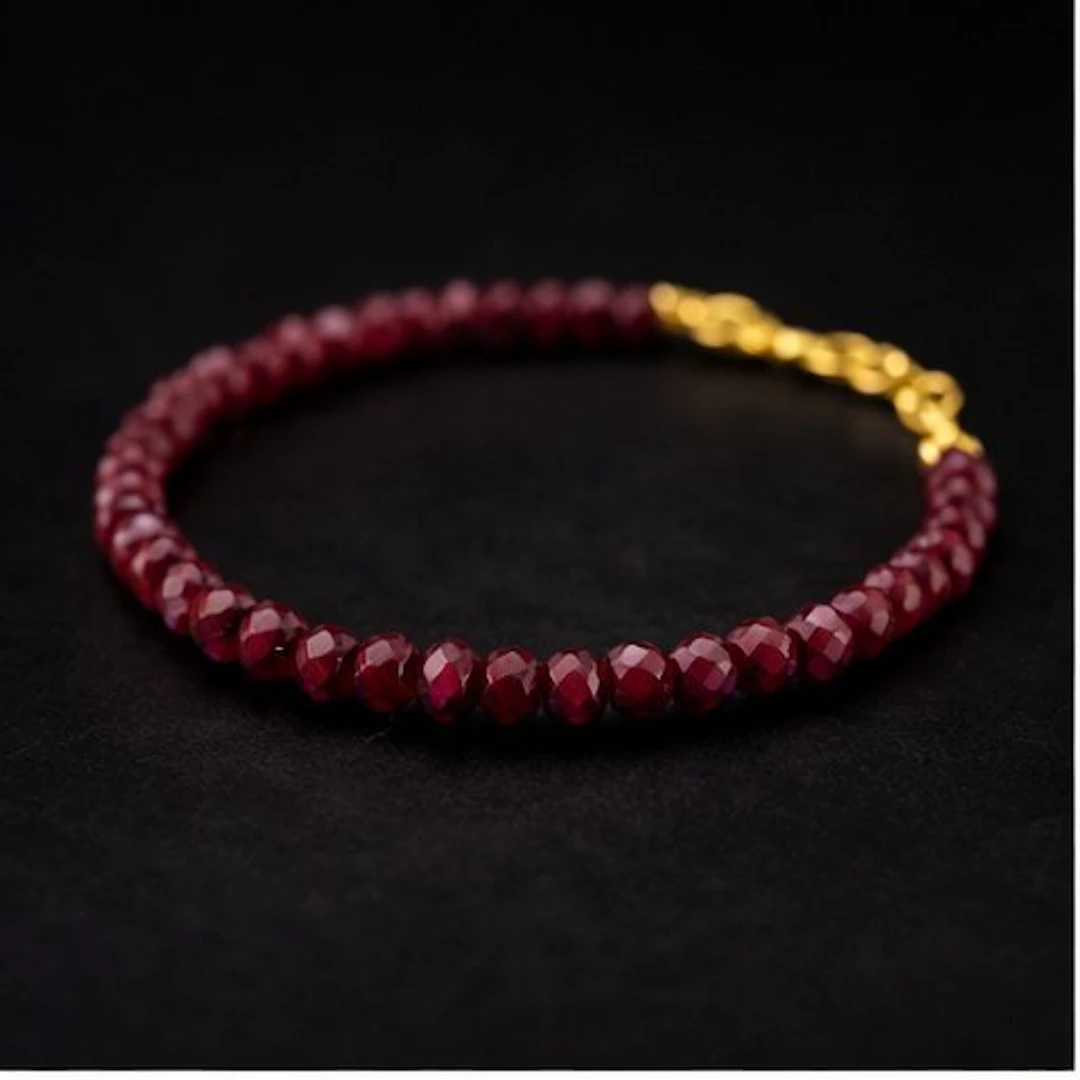 Elegant Faceted Ruby Bracelet – 5.3 g - Bracelet