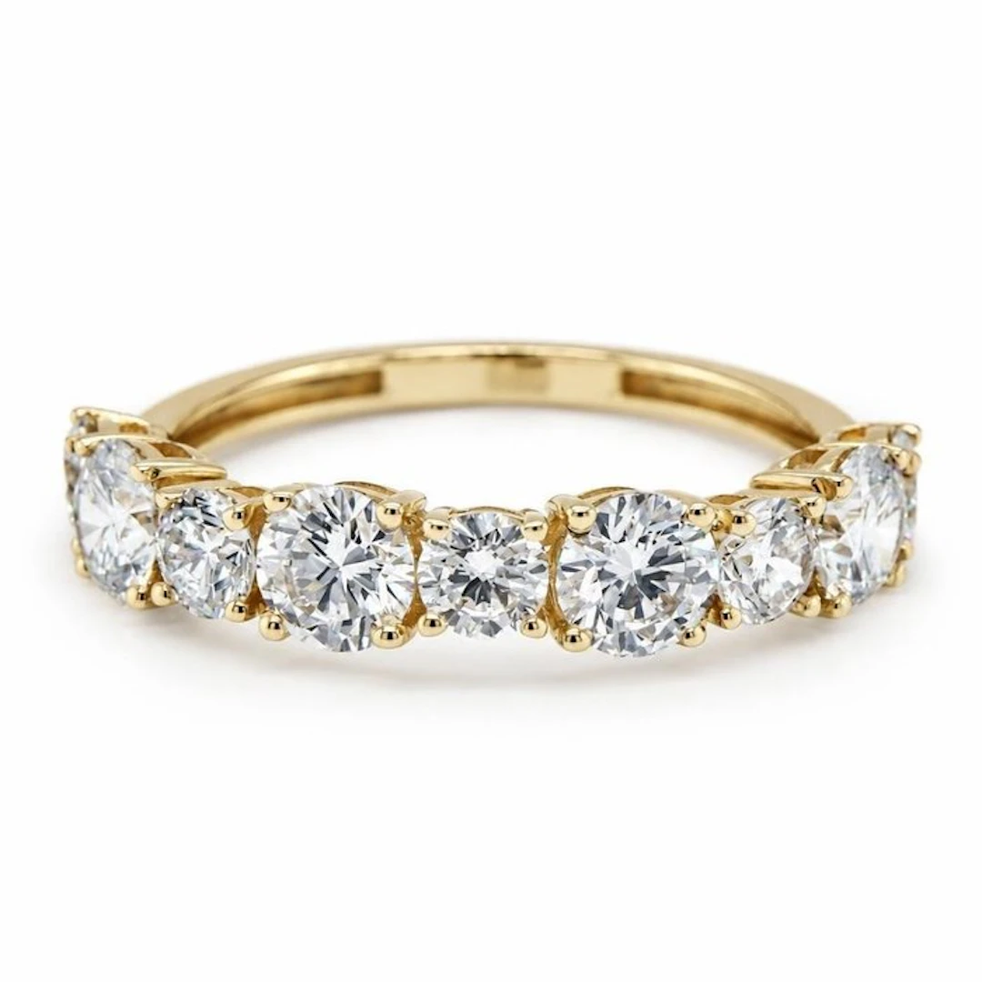 No reserve price - Ring - 14 kt. Yellow gold - 2.00ct. tw. Diamond (Lab-grown)