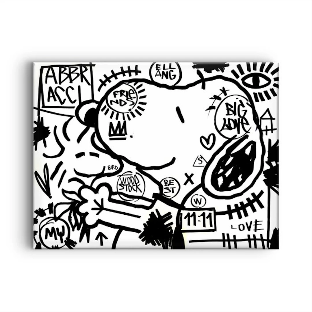 LACRISS (1990) - Snoopy & Woodstock 11:11 Black & White...