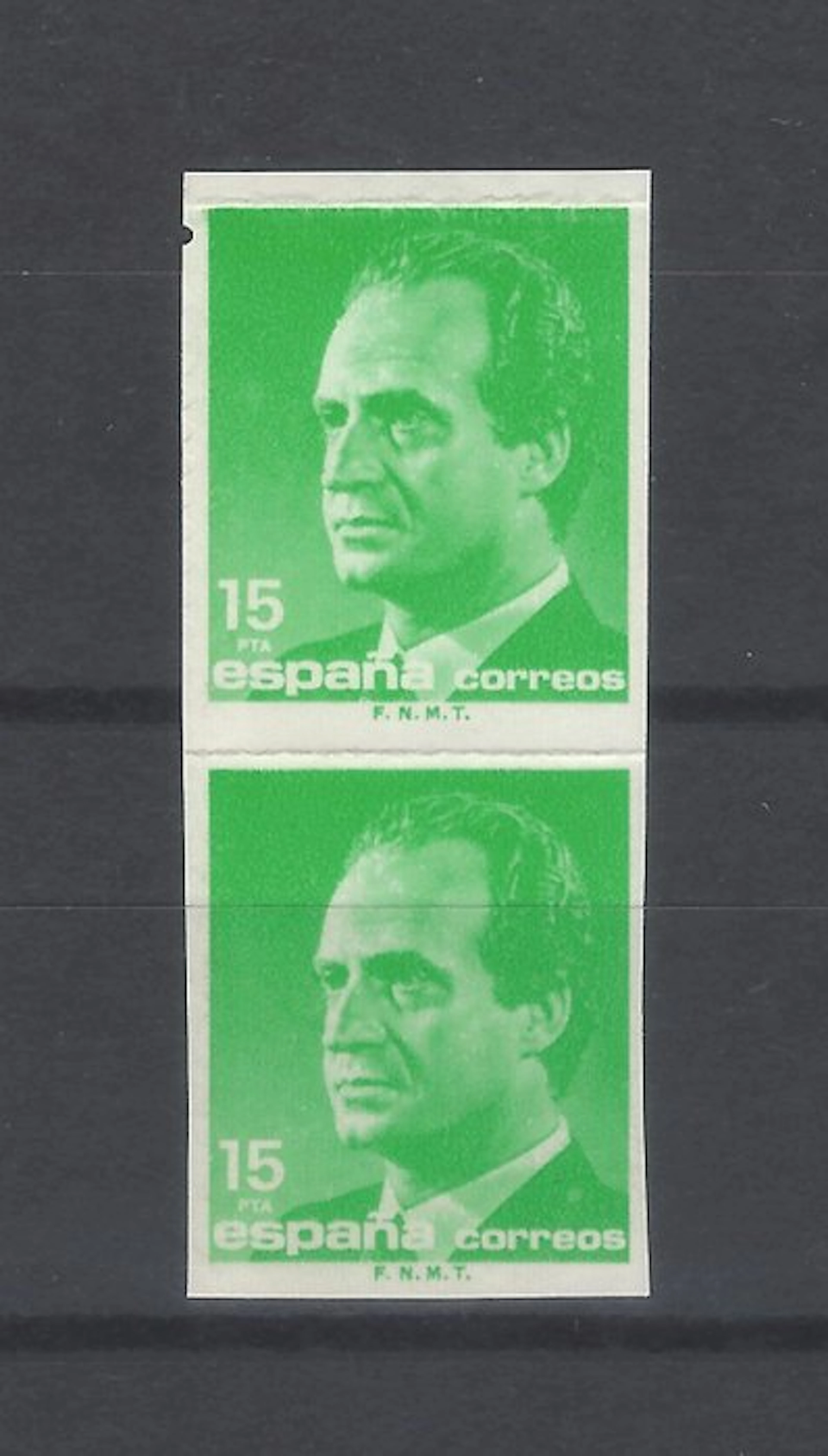 Spain 1989 - Juan Carlos I, a couple without teeth. - Edifil nº 3004s+3004spc