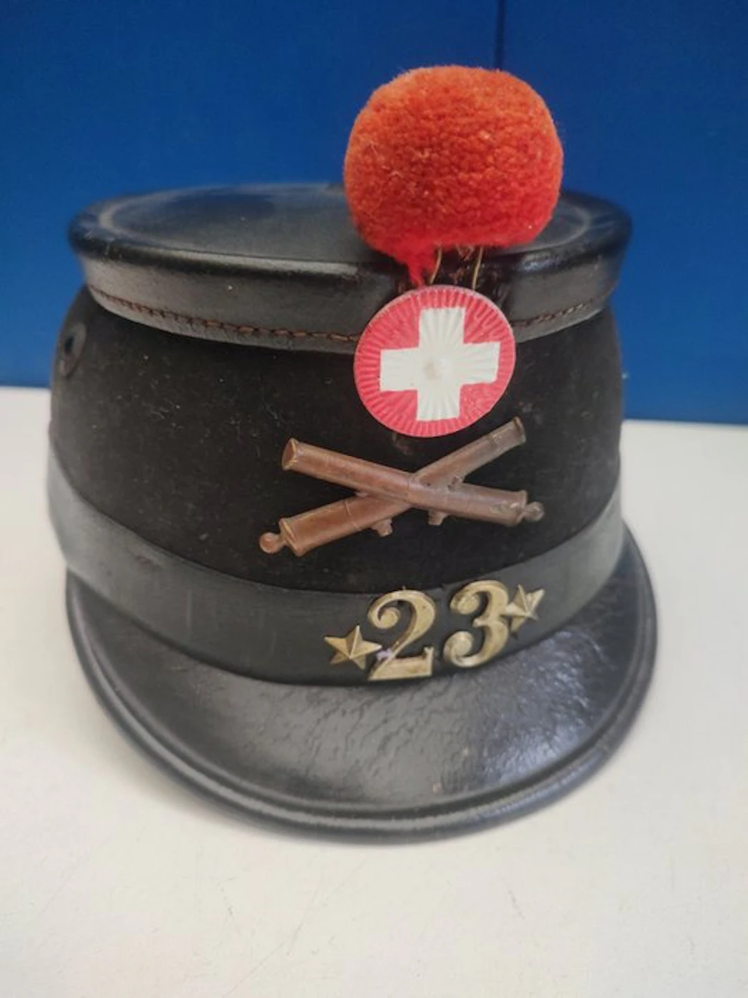 Switzerland - Military helmet - Swiss Artillery shako
