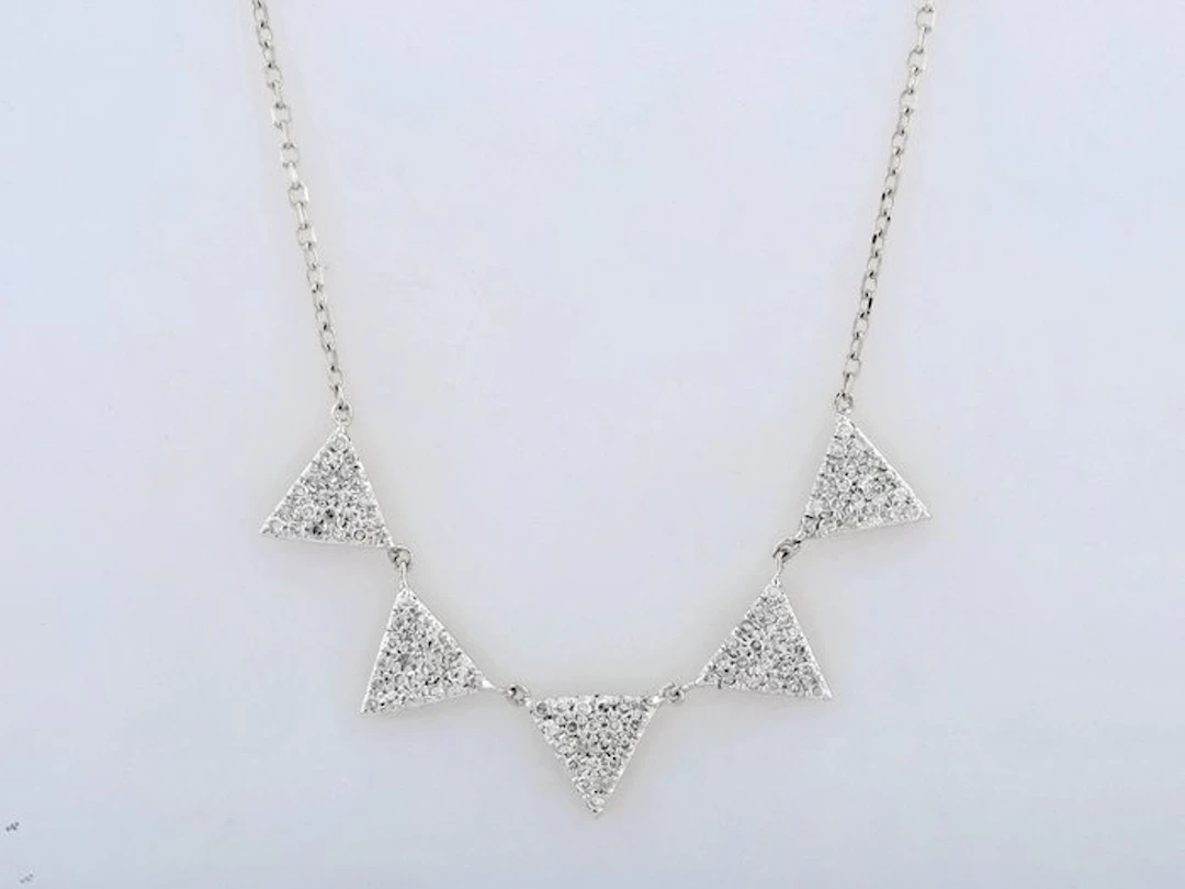 Necklace - 14 kt. White gold - 0.23ct. tw. Diamond (Natural)