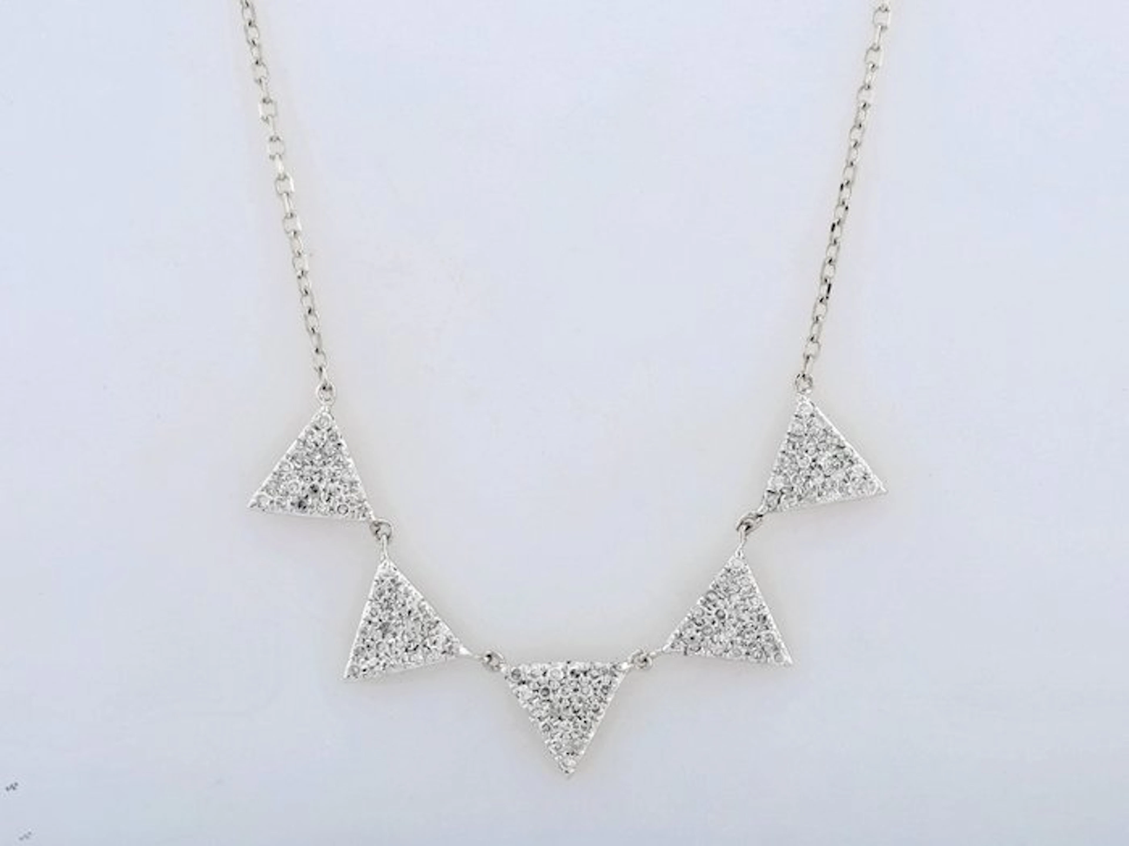 Necklace - 14 kt. White gold - 0.23ct. tw. Diamond (Natural)
