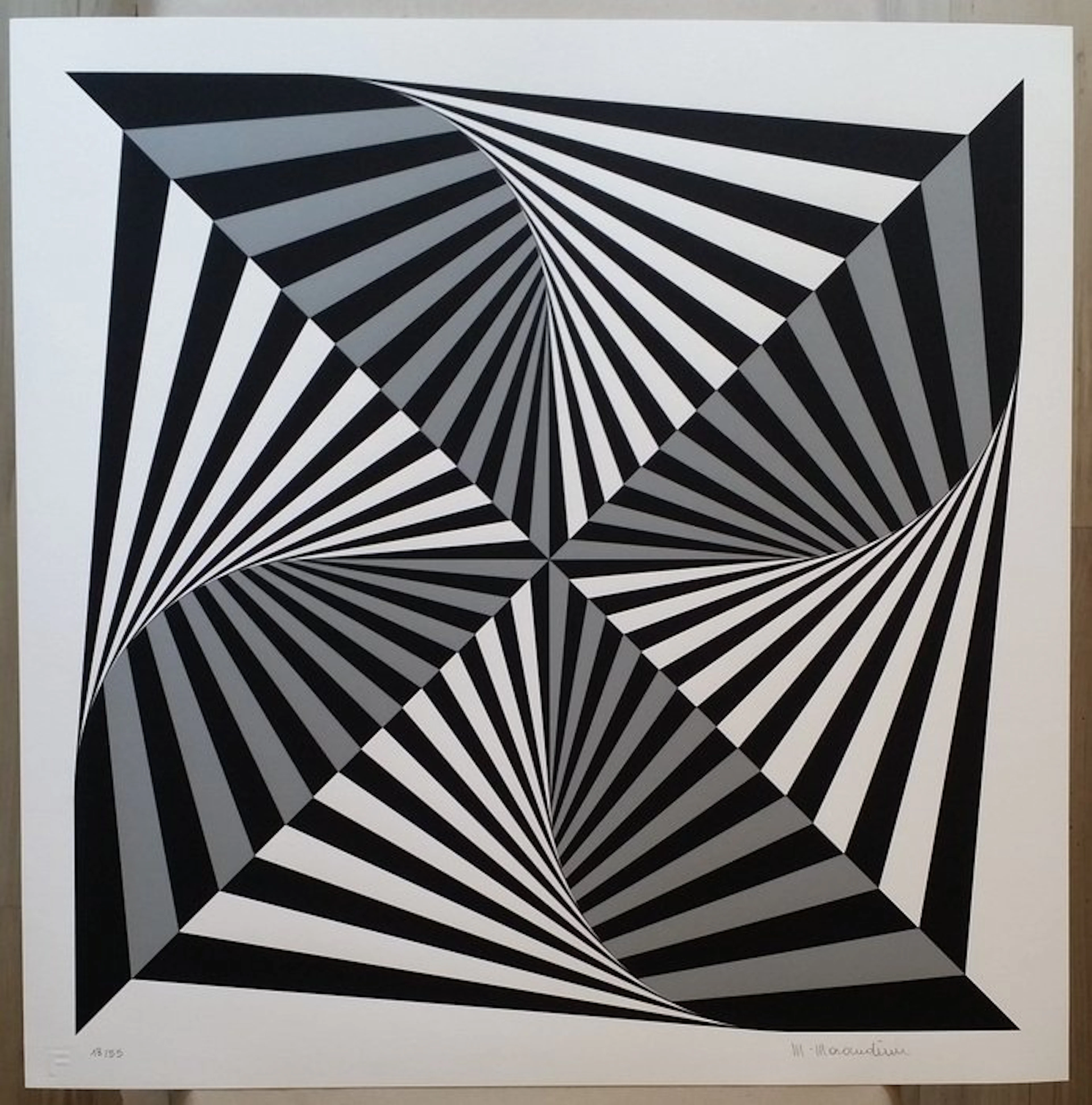 Marcello Morandini (1940) - Geometrische Komposition / OP ART