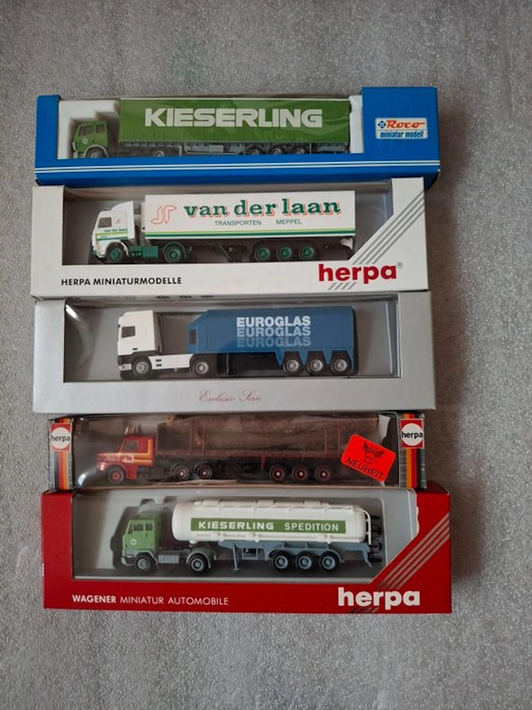 Herpa, Roco 1:87 - Model car (5) - Diverse Truckmodellen van Herpa+Roco