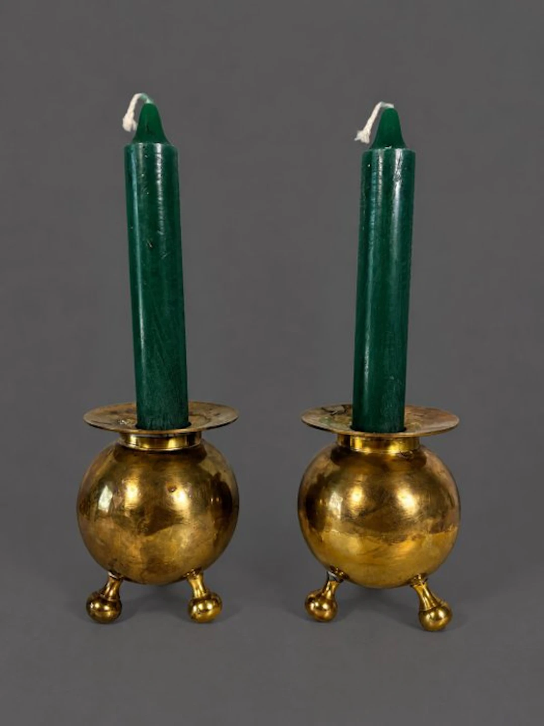 Candleholder (2) - Brass - bullet candlestick