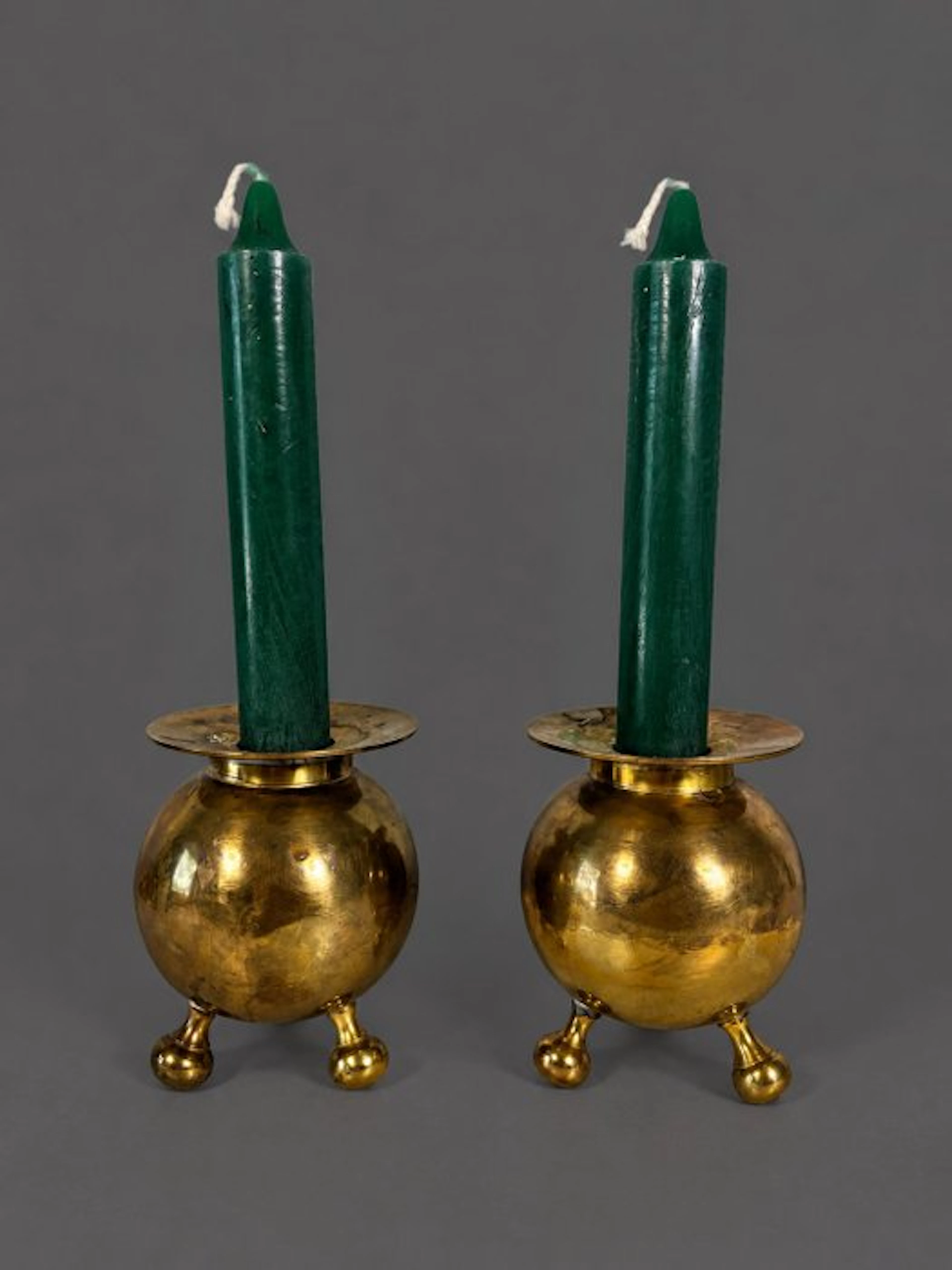 Candleholder (2) - Brass - bullet candlestick