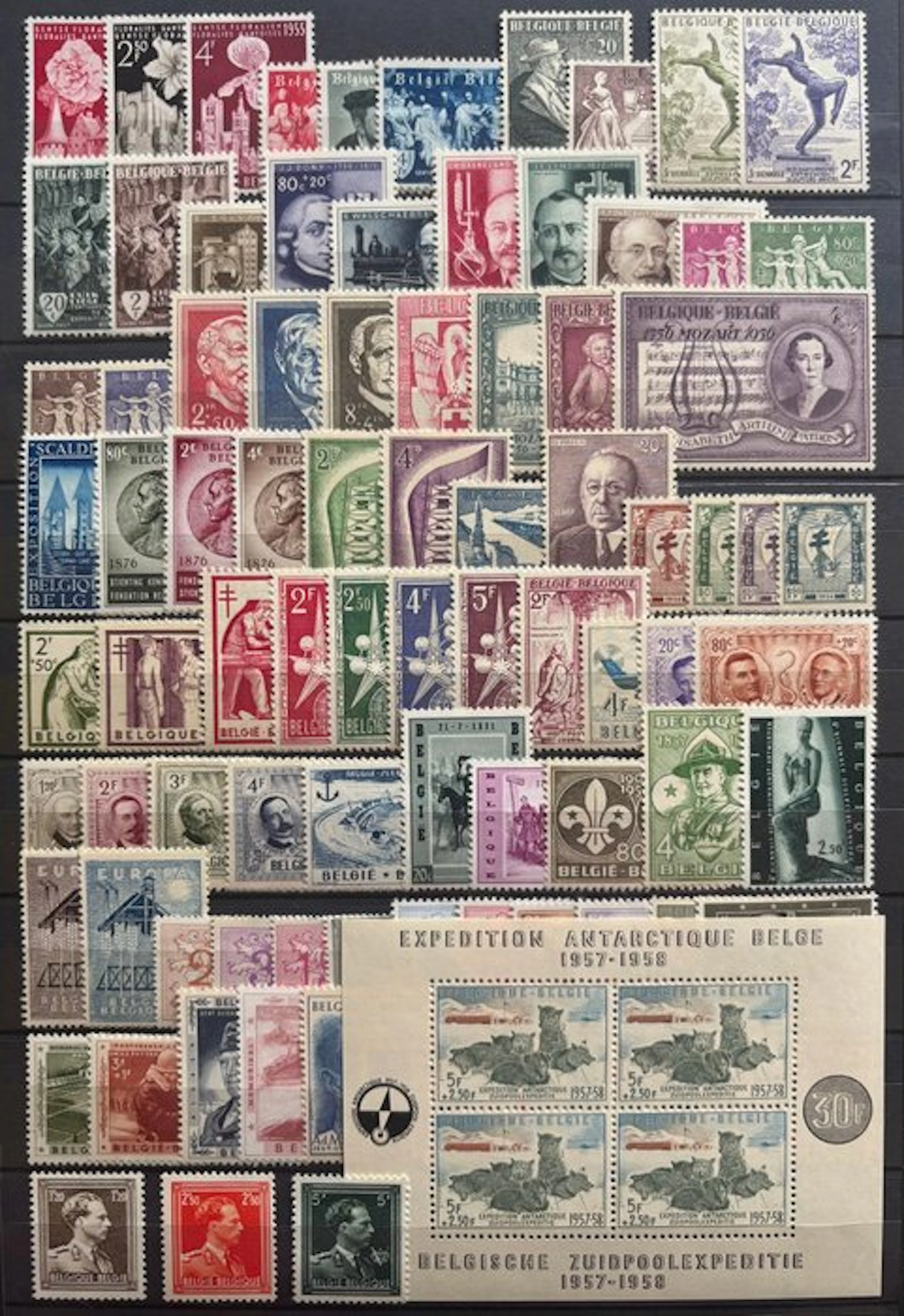 Belgium 1955/1957 - 3 full volumes - OBP 961/1045