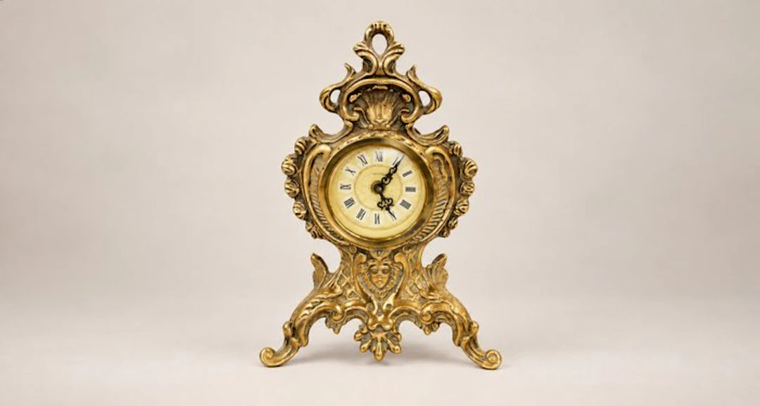 Table clock - Mercedes Clocks (Gebr. Hauser) - Bronze - 1960-1970