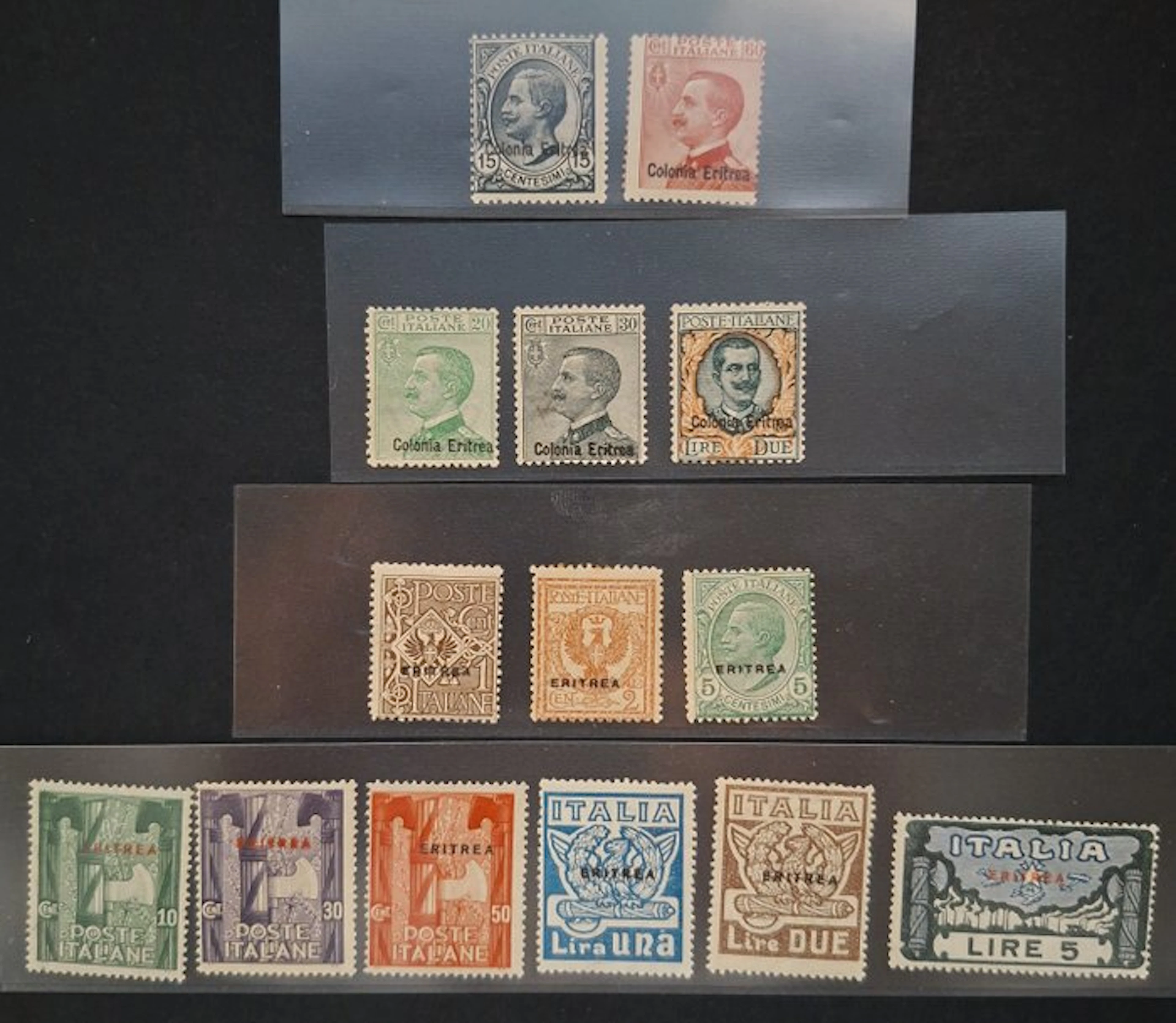 Italy 1918 - Eritrea - Sassone cat S9-S11-S12-S13-S17-S20-S25