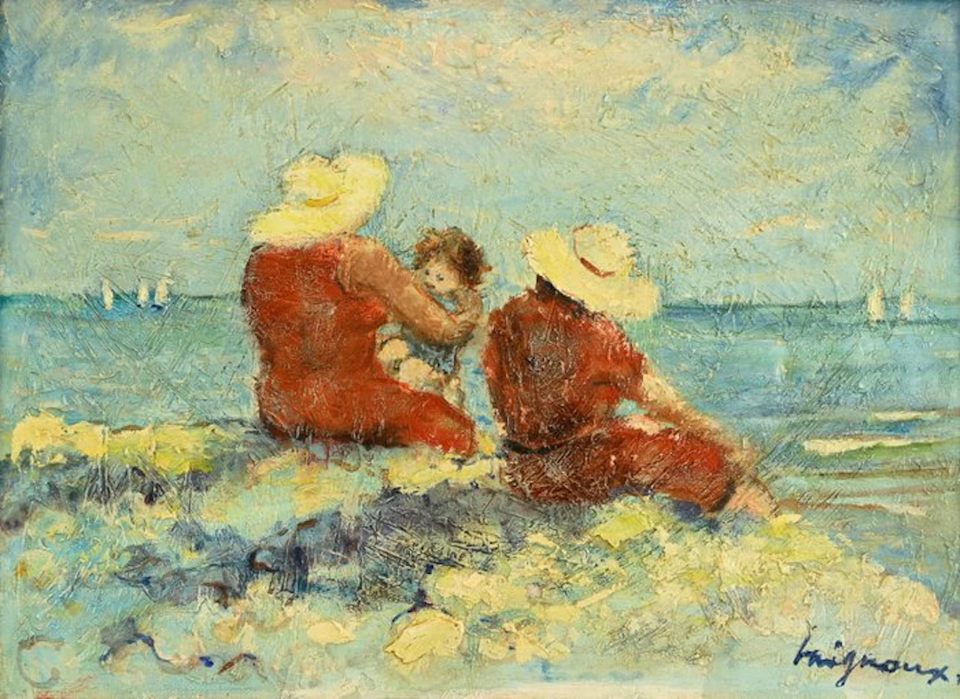 Claude Gaignoux (1924-2005) - À la plage
