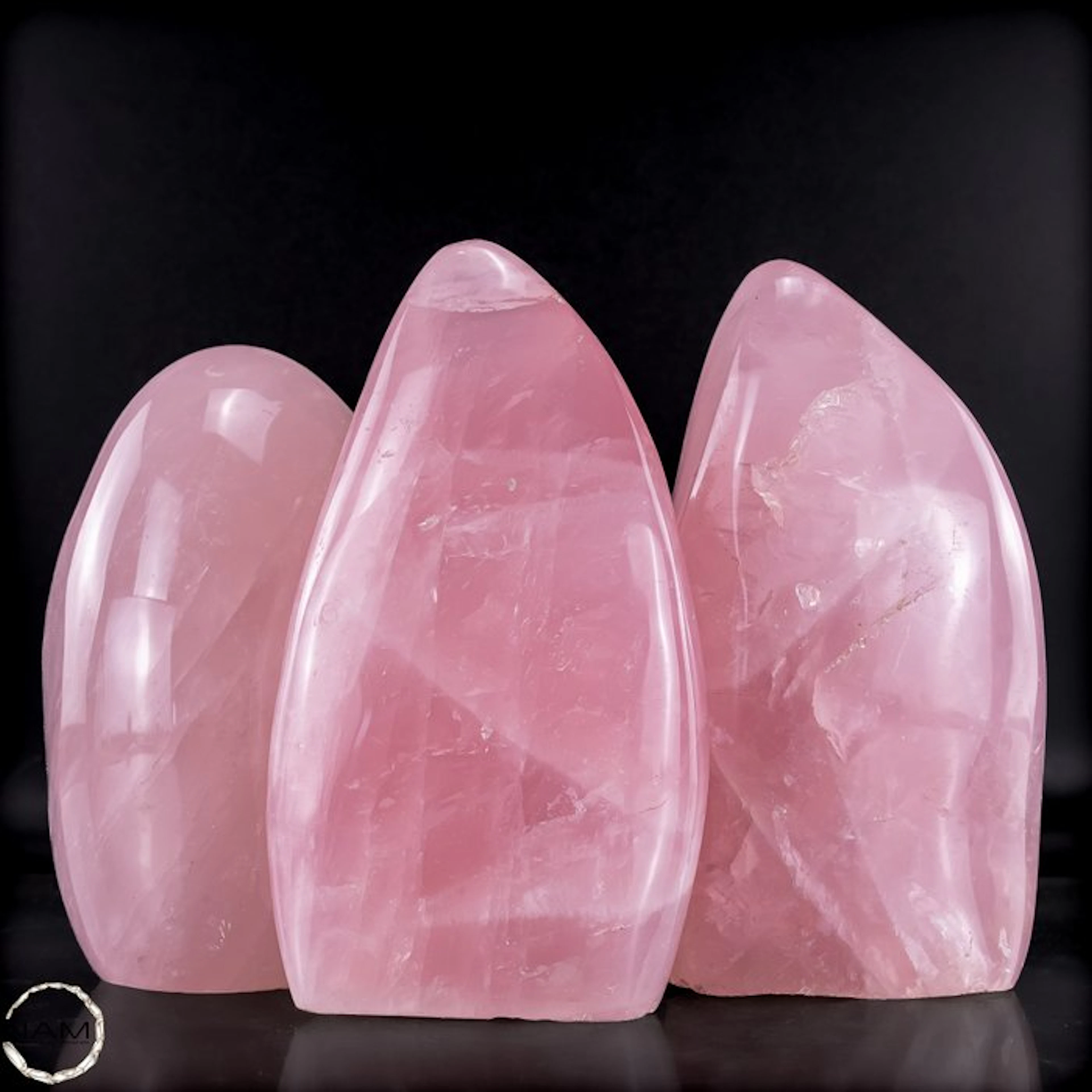 Rose Quartz Set – three hand-polished free-form shapes...