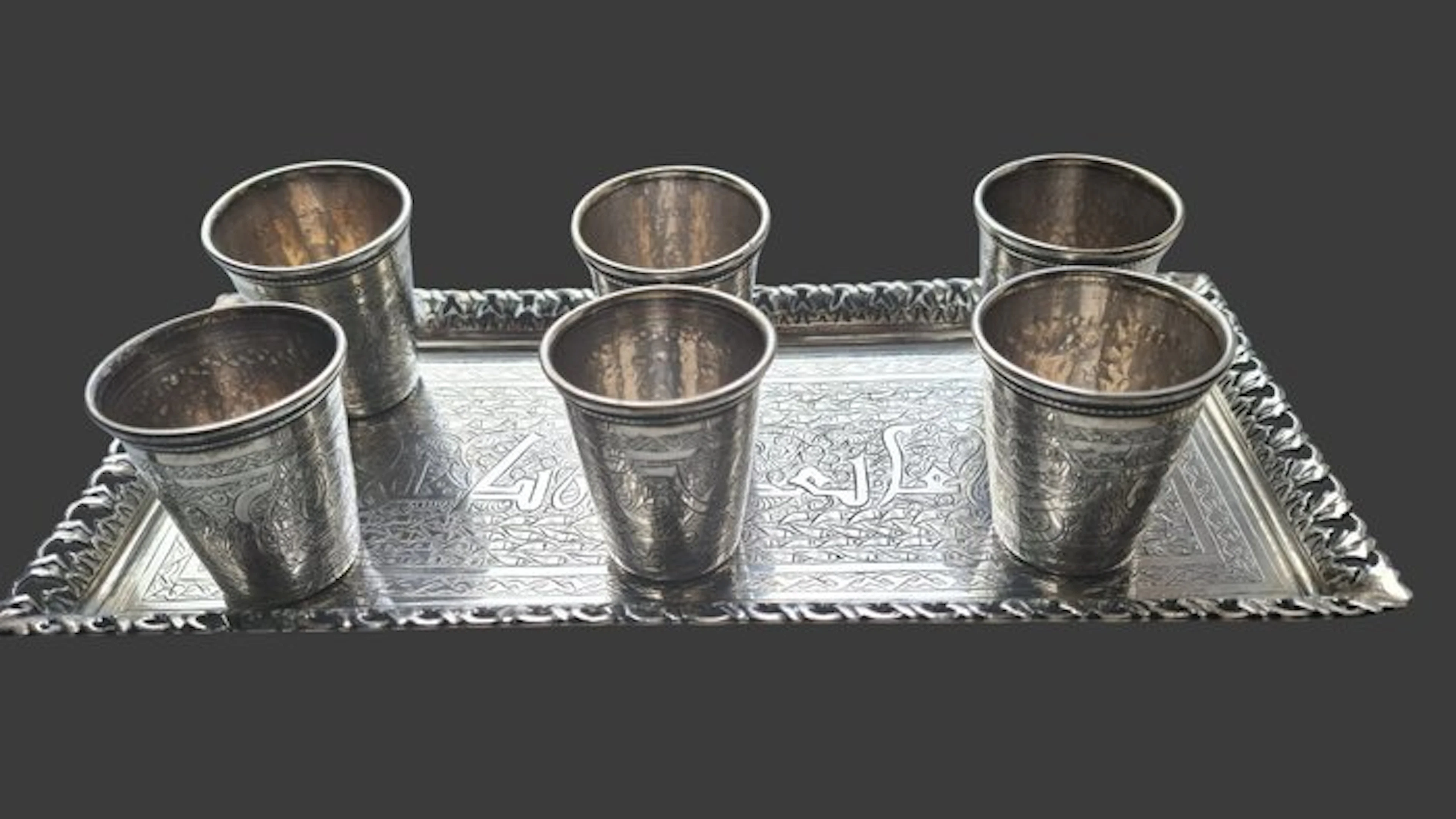 onbekend - onbekend - Liquor set for 6 (7) - .900 silver...