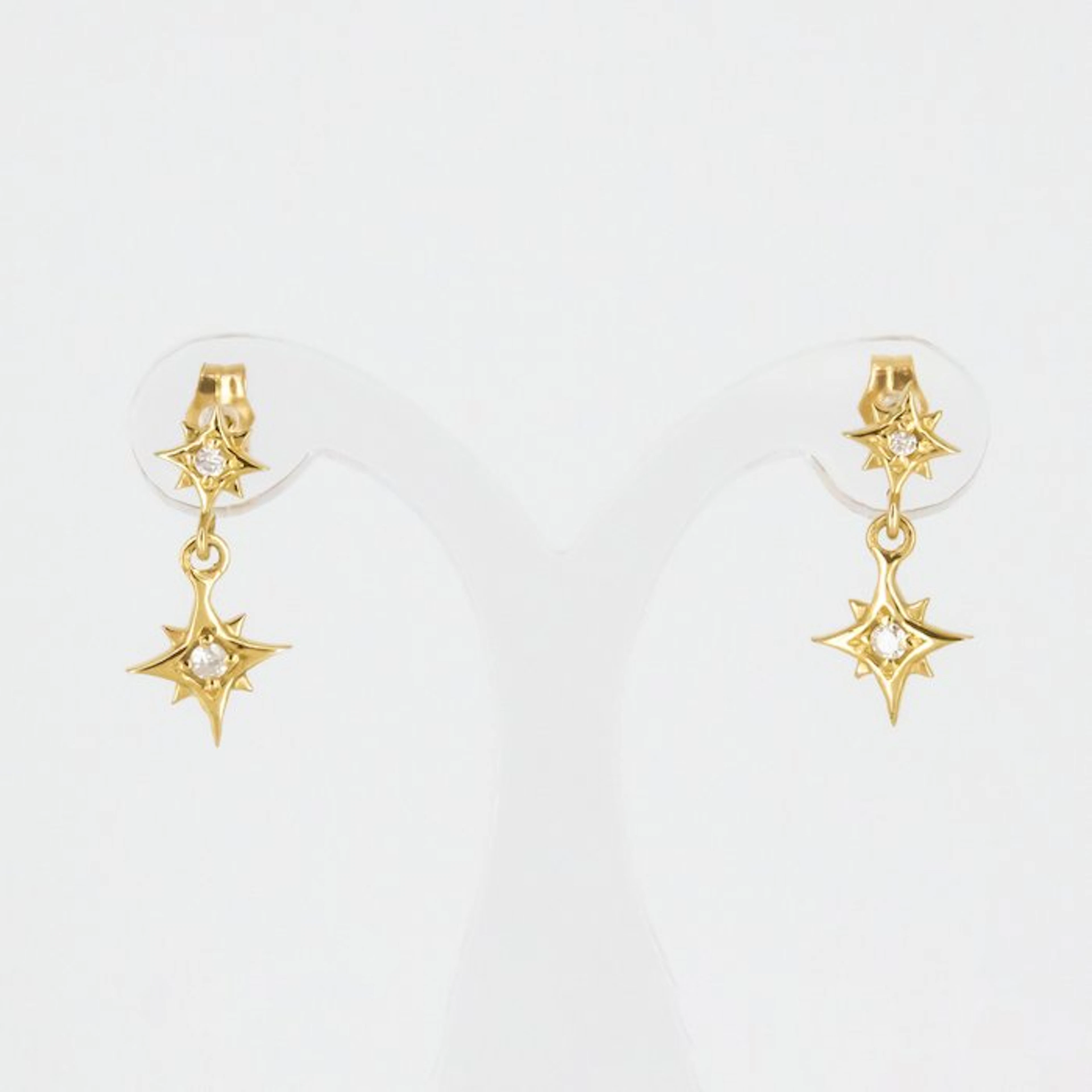 Earrings - 18 kt. Yellow gold Diamond (Natural)