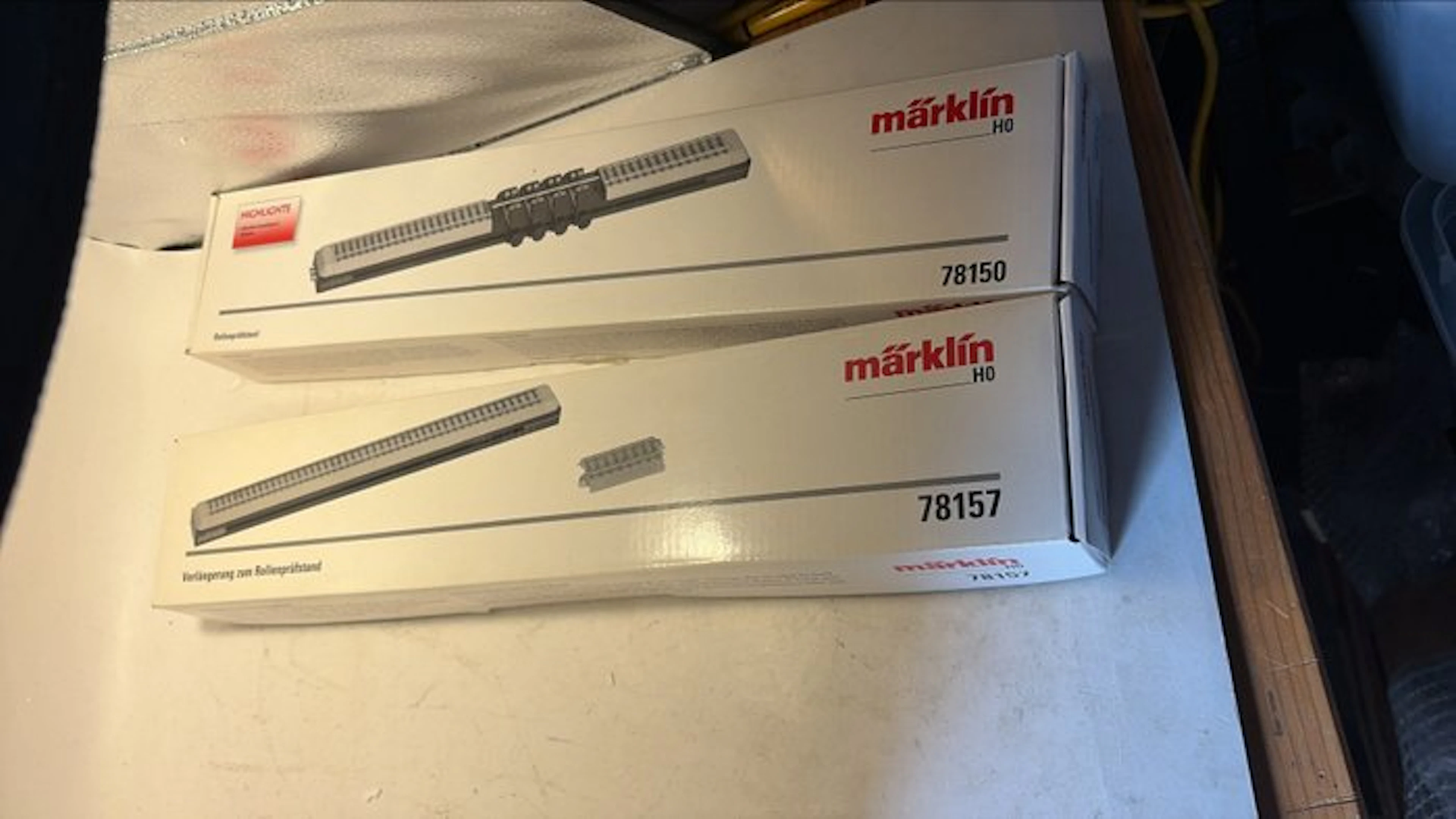 Märklin H0 - 78150/57 - Model train tracks (2) - Roller bench with extension