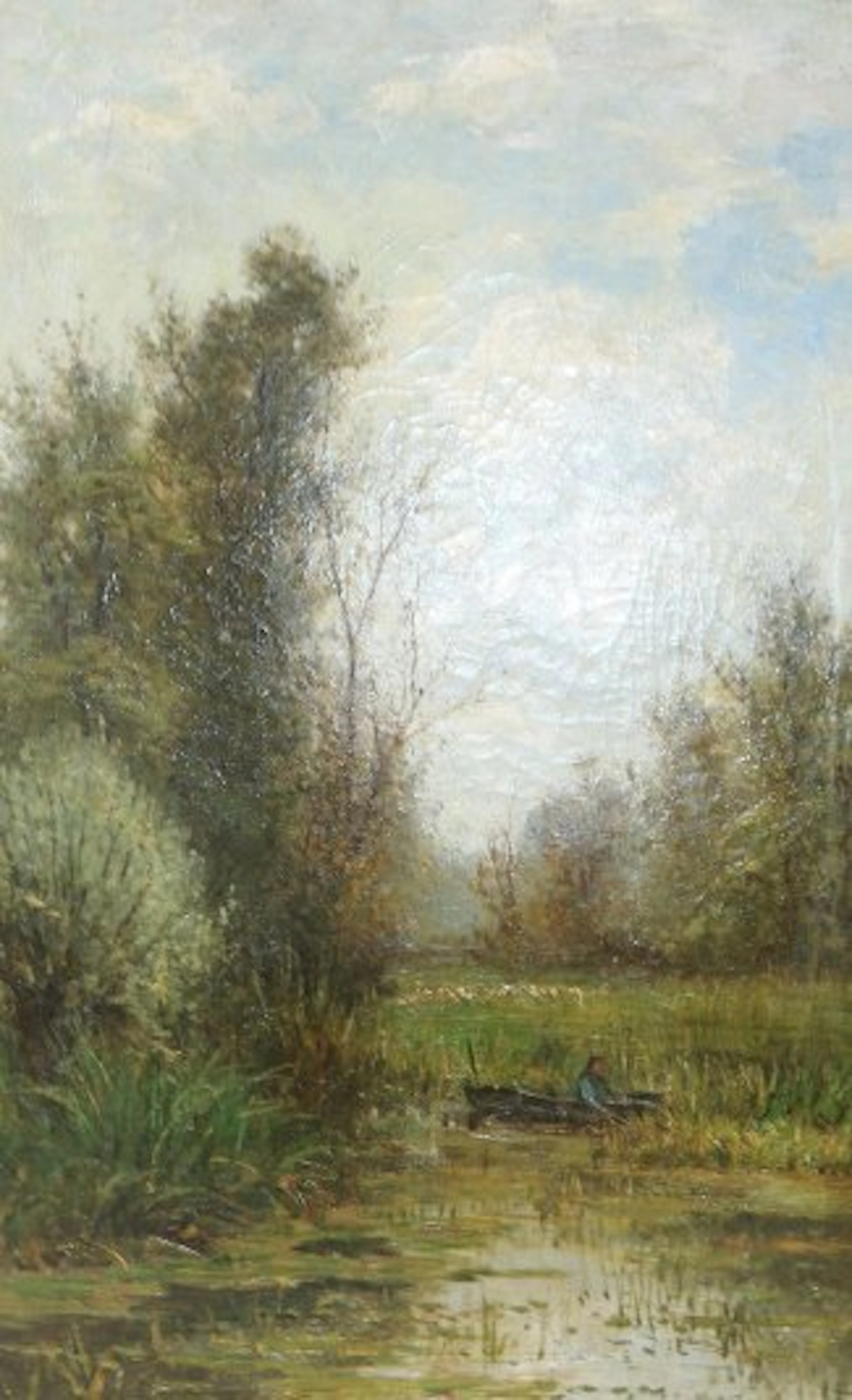 Marinus Heijl (1836-1931 ) - Visser in struiken.