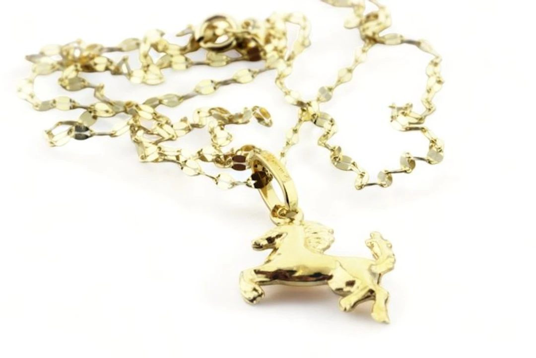 Necklace with pendant - 18 kt. Yellow gold